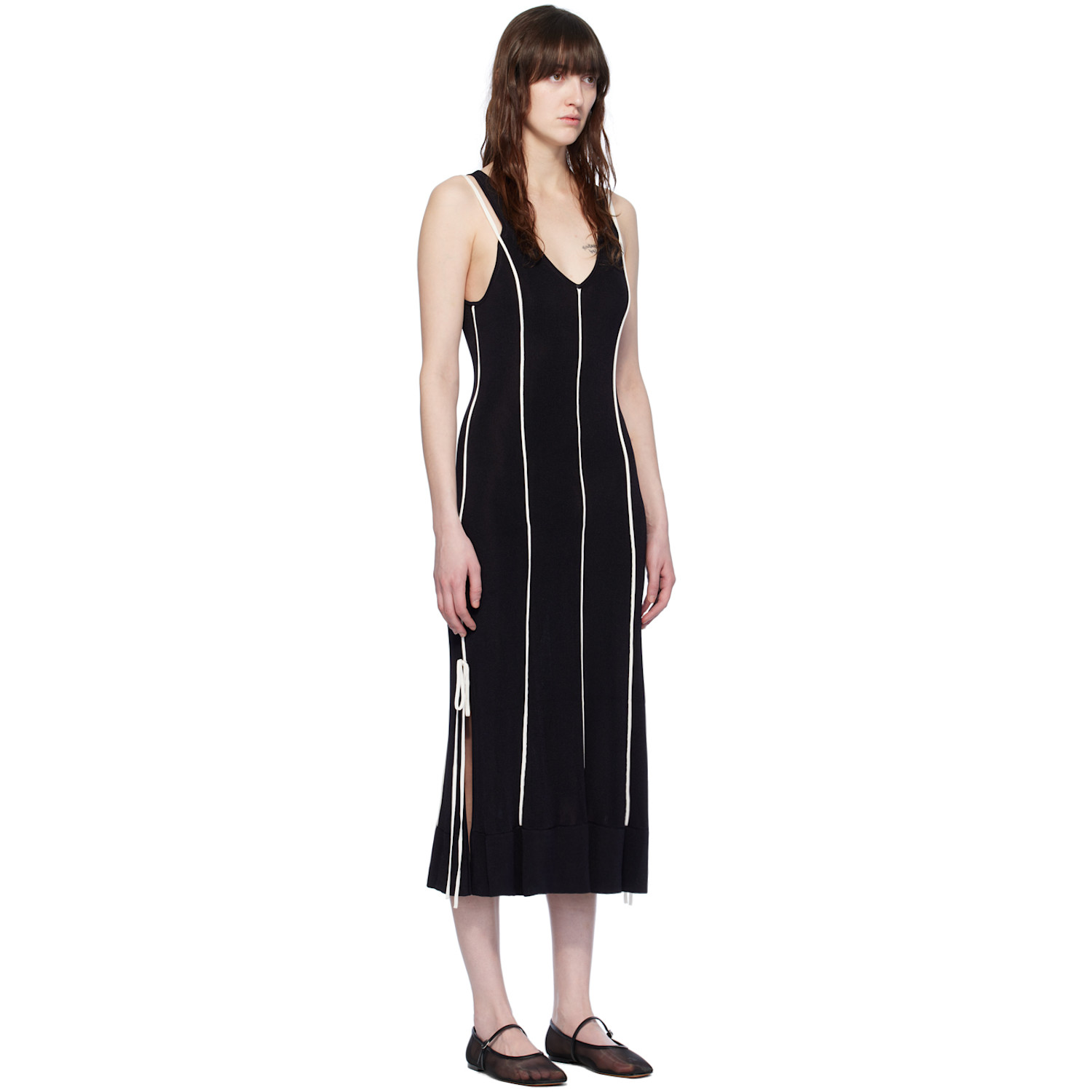  3.1 Phillip Lim Black Piping Maxi Dress 
