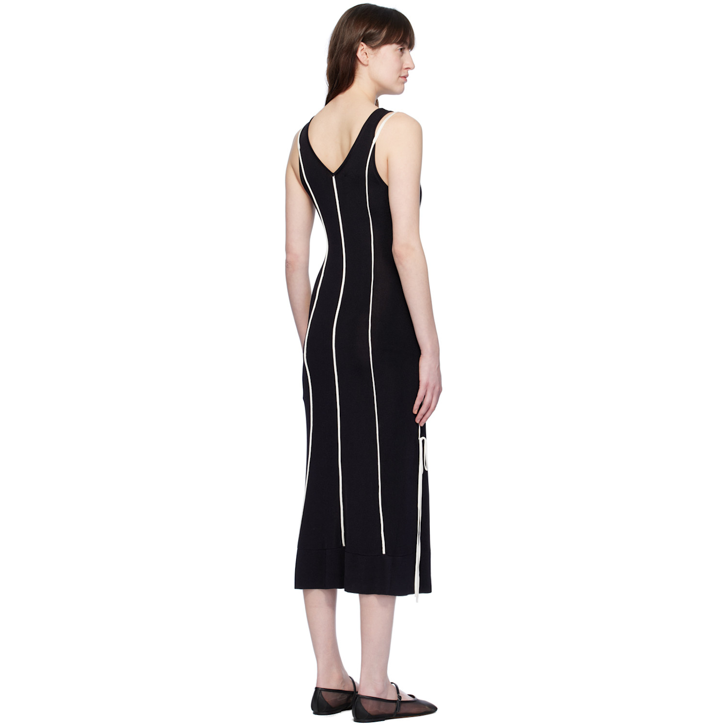  3.1 Phillip Lim Black Piping Maxi Dress 