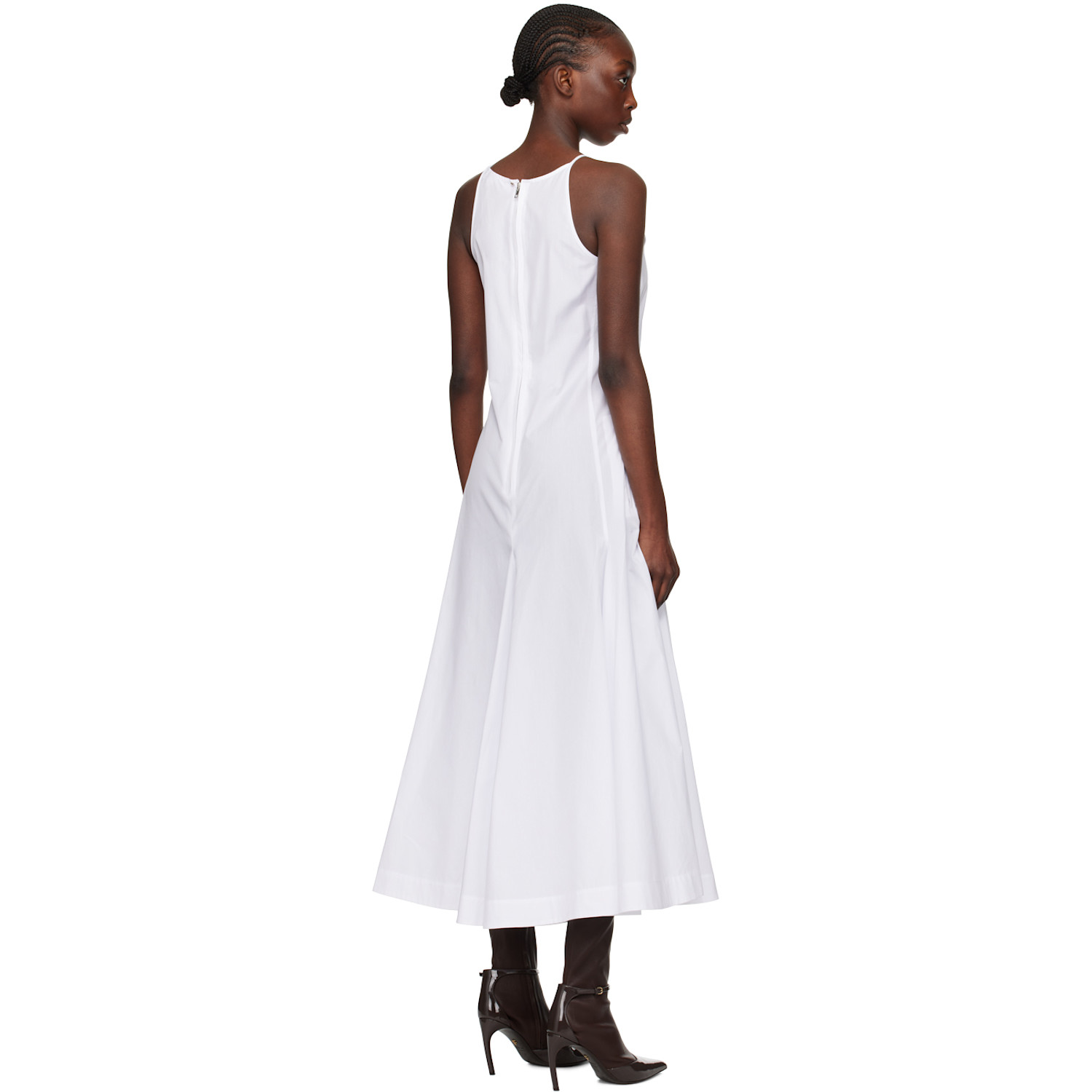  Sportmax White Cactus Midi Dress 