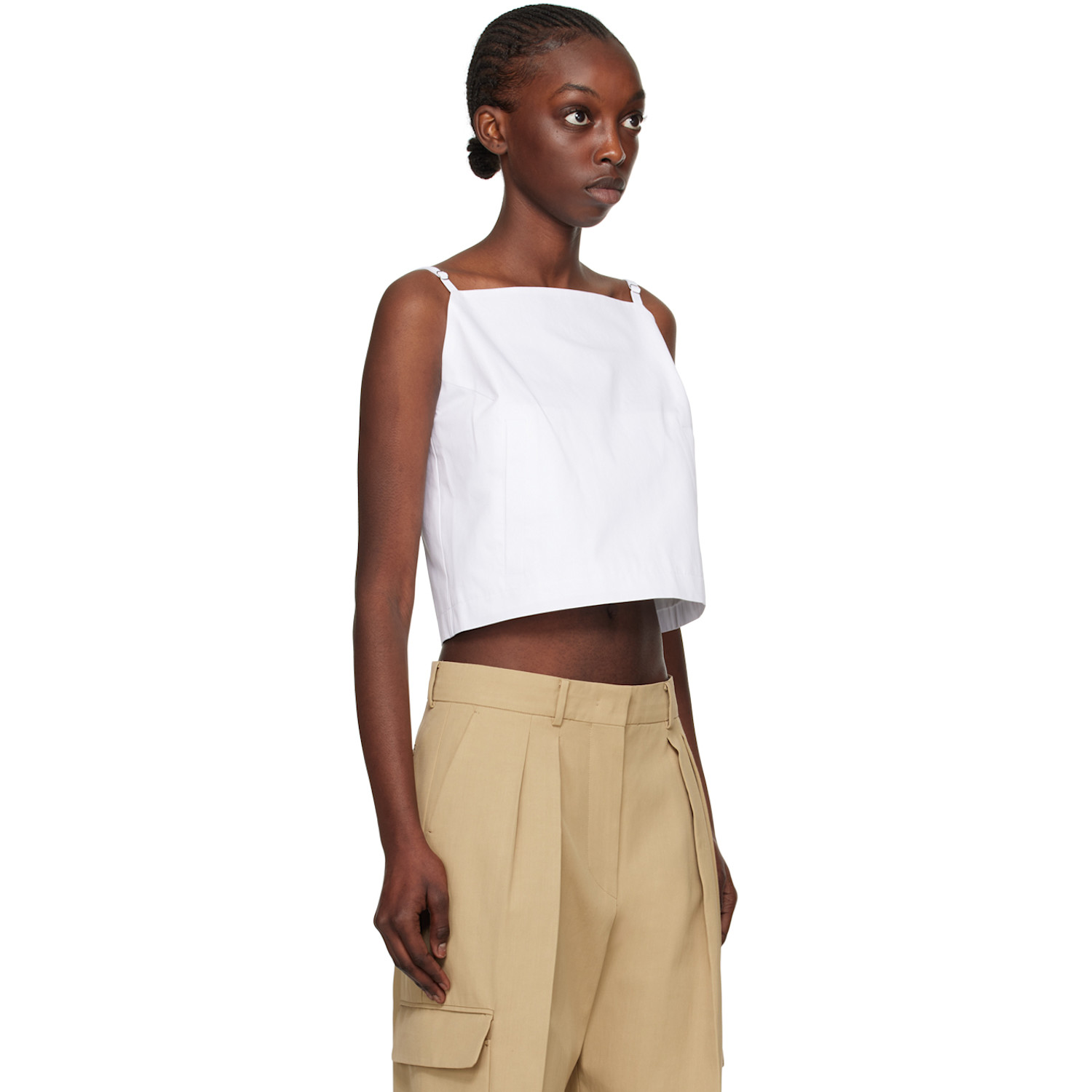  Sportmax White Carmine Tank Top 