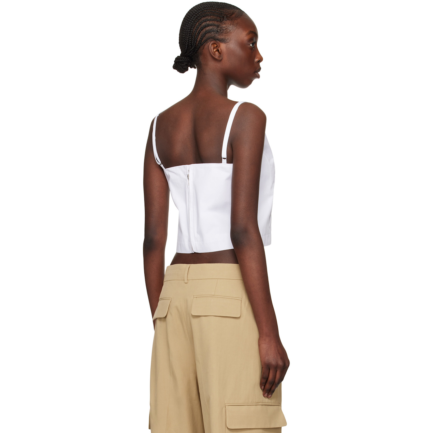  Sportmax White Carmine Tank Top 