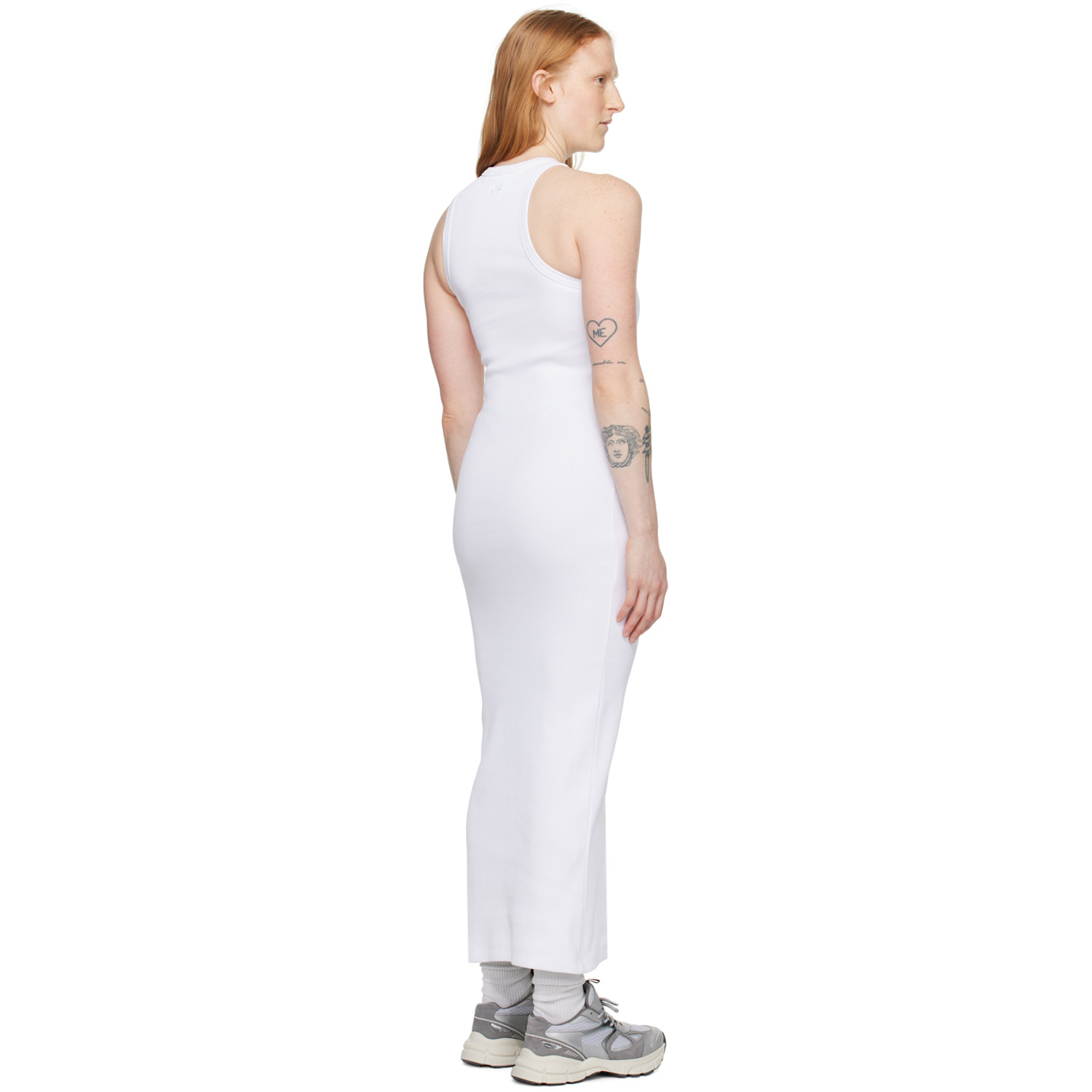  Axel Arigato White Scoop Asymmetric Maxi Dress 