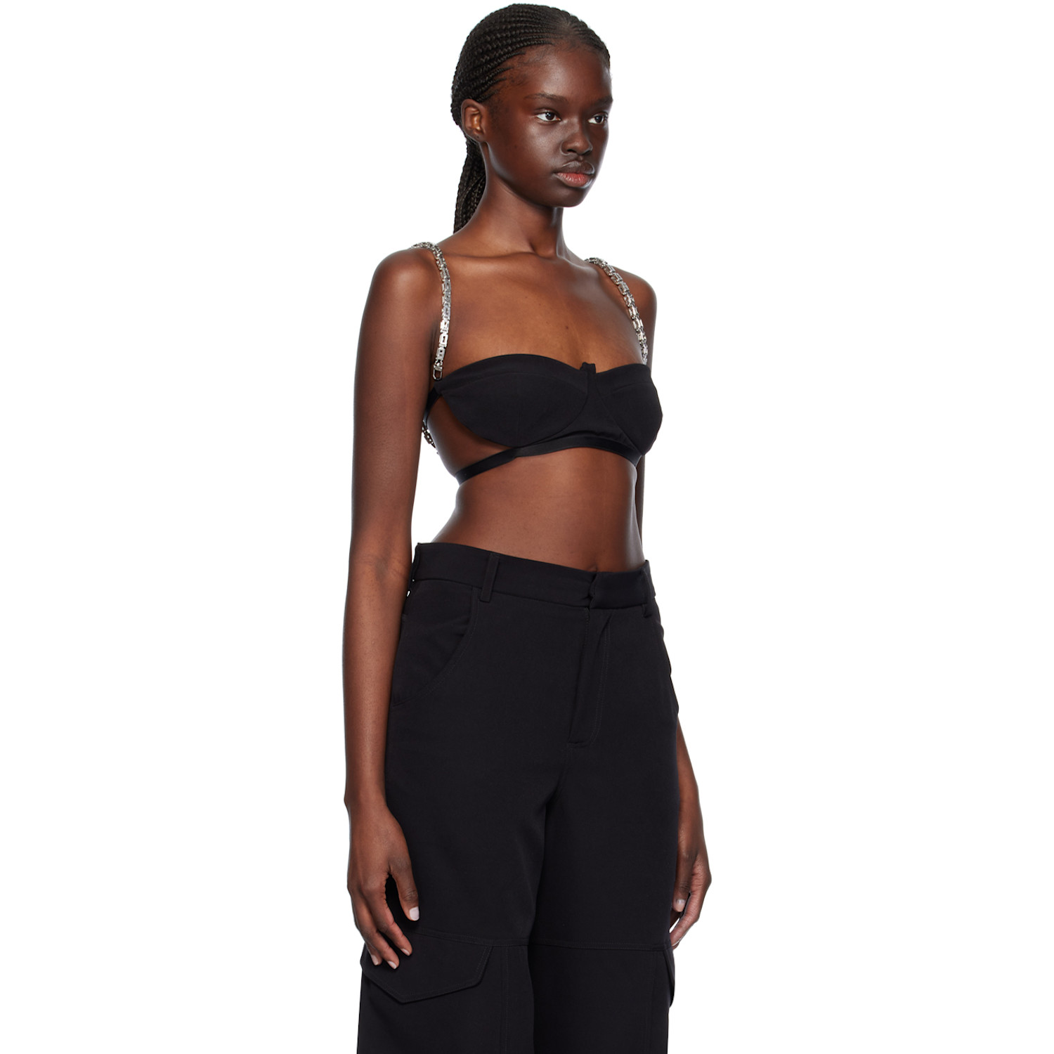  Gcds Black Chain Bra 