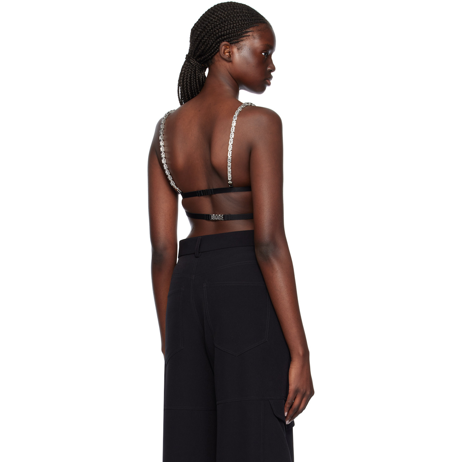  Gcds Black Chain Bra 