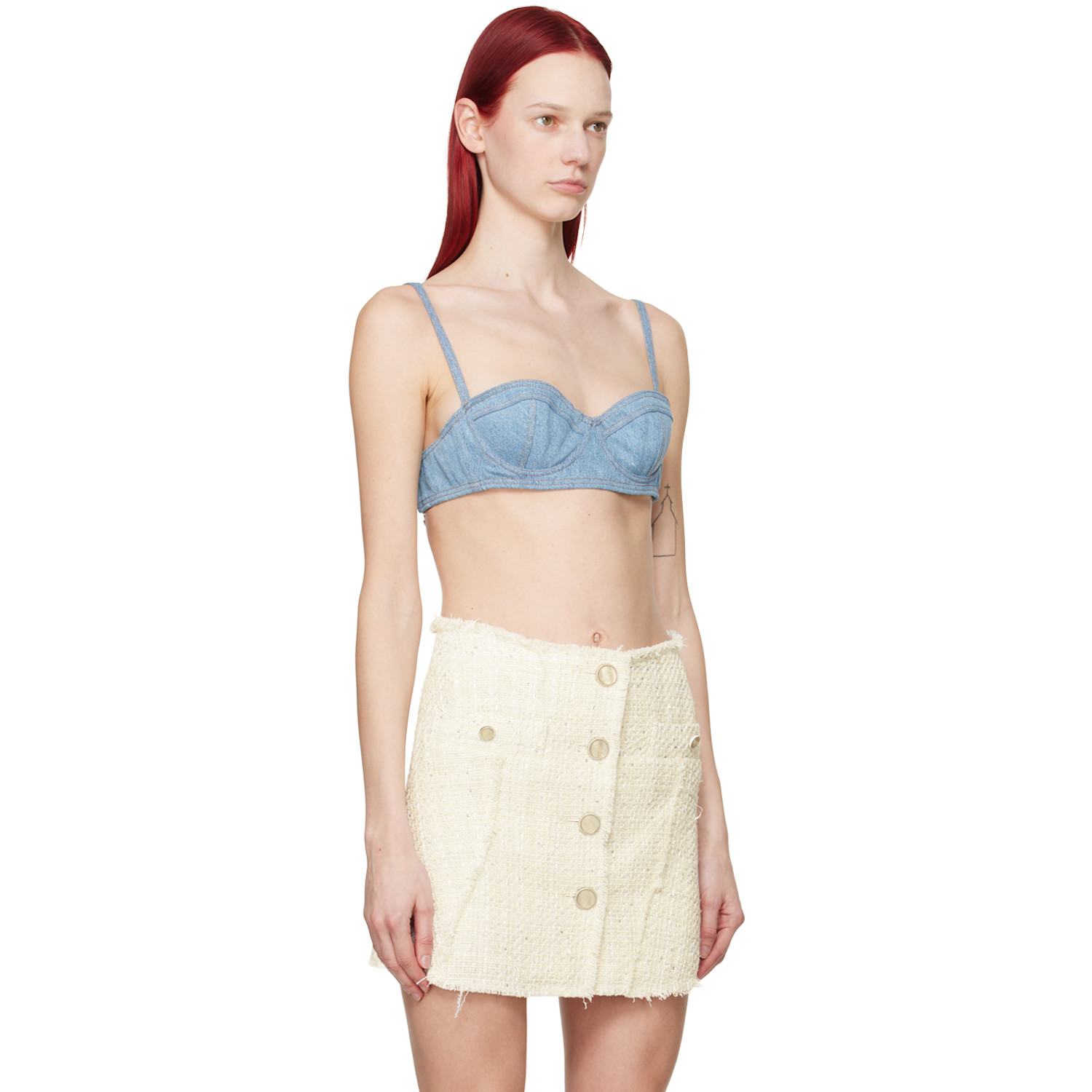  Gcds Blue Underwire Denim Bra 