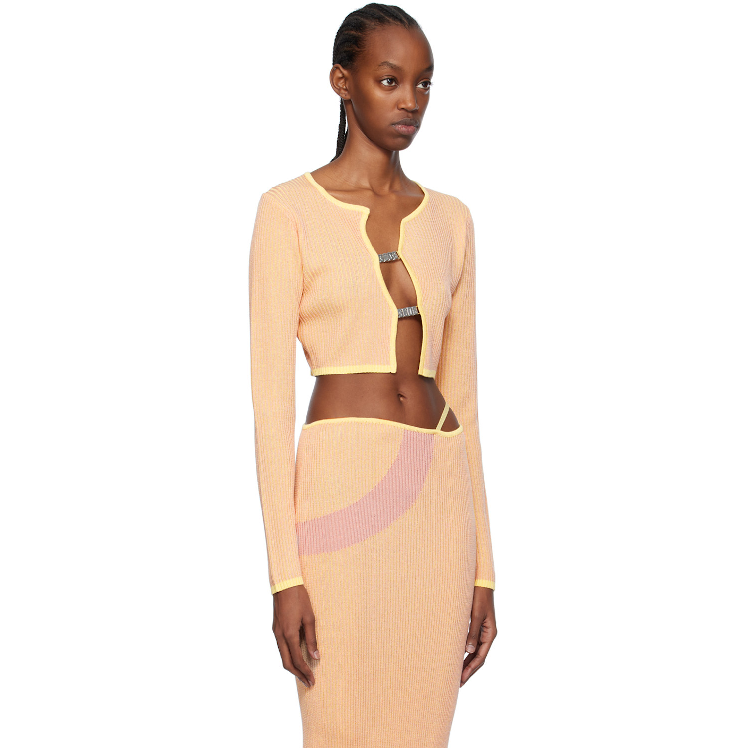  Gcds Pink Comma Cardigan 
