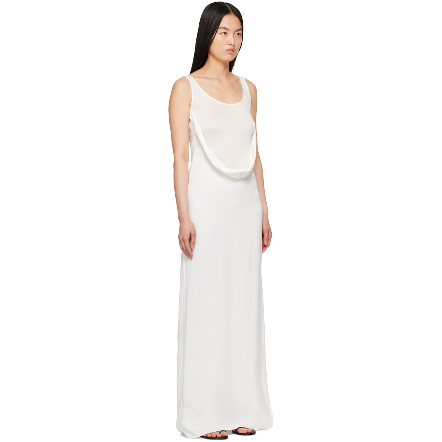  Christopher Esber White Fusion Arced Maxi Dress 