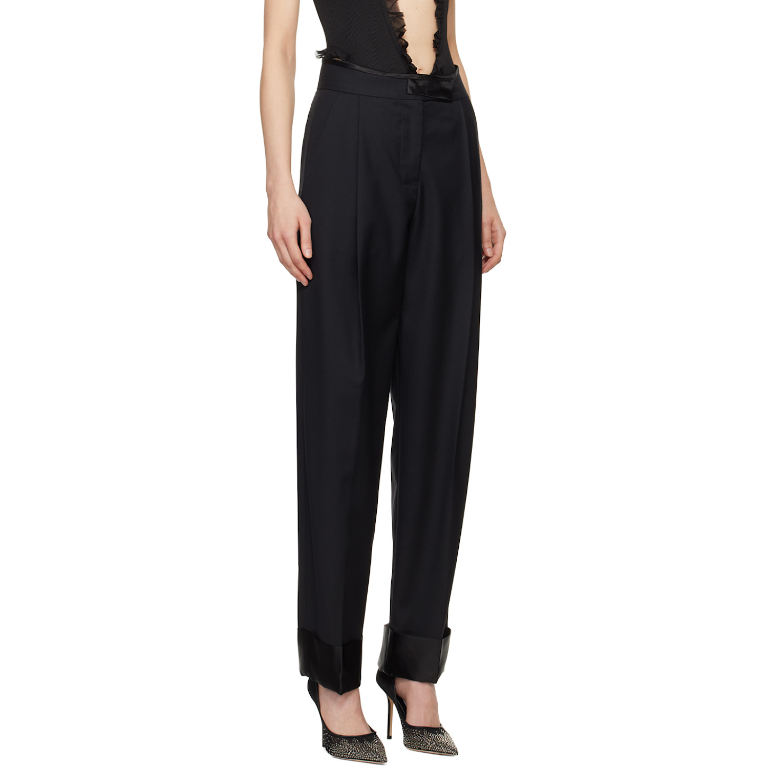  Christopher Esber Black Pegged Trousers 