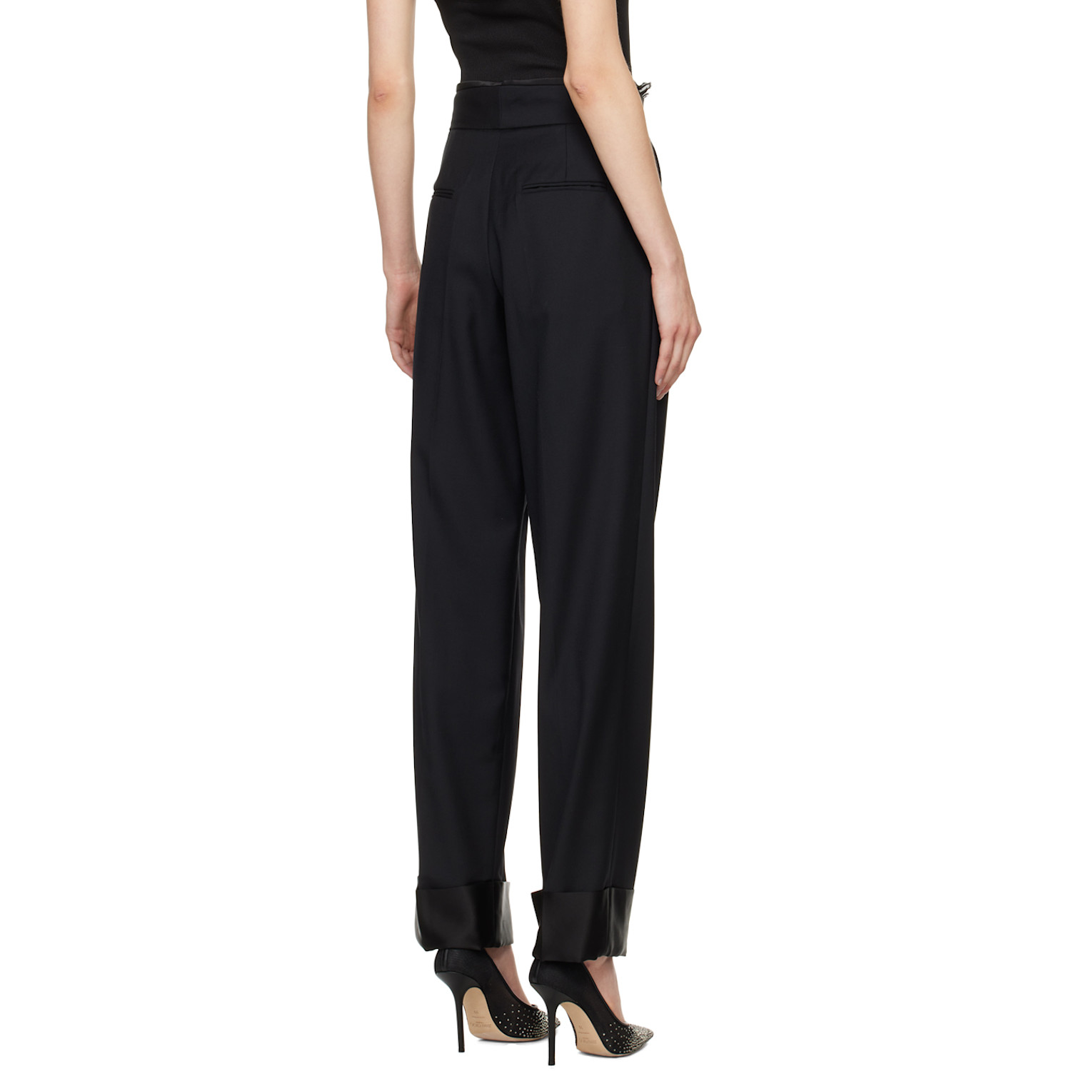  Christopher Esber Black Pegged Trousers 