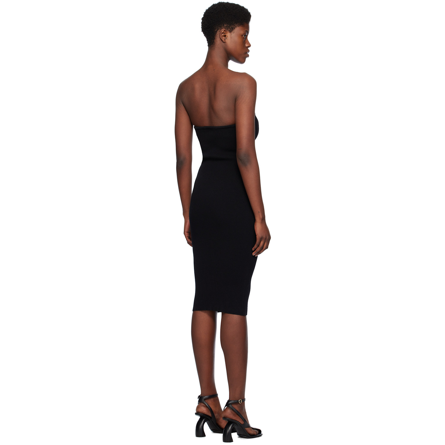  Coperni Black V-neck Midi Dress 