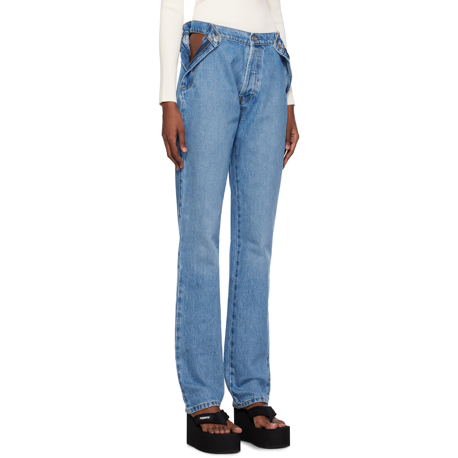  Coperni Blue Open Hip Jeans 