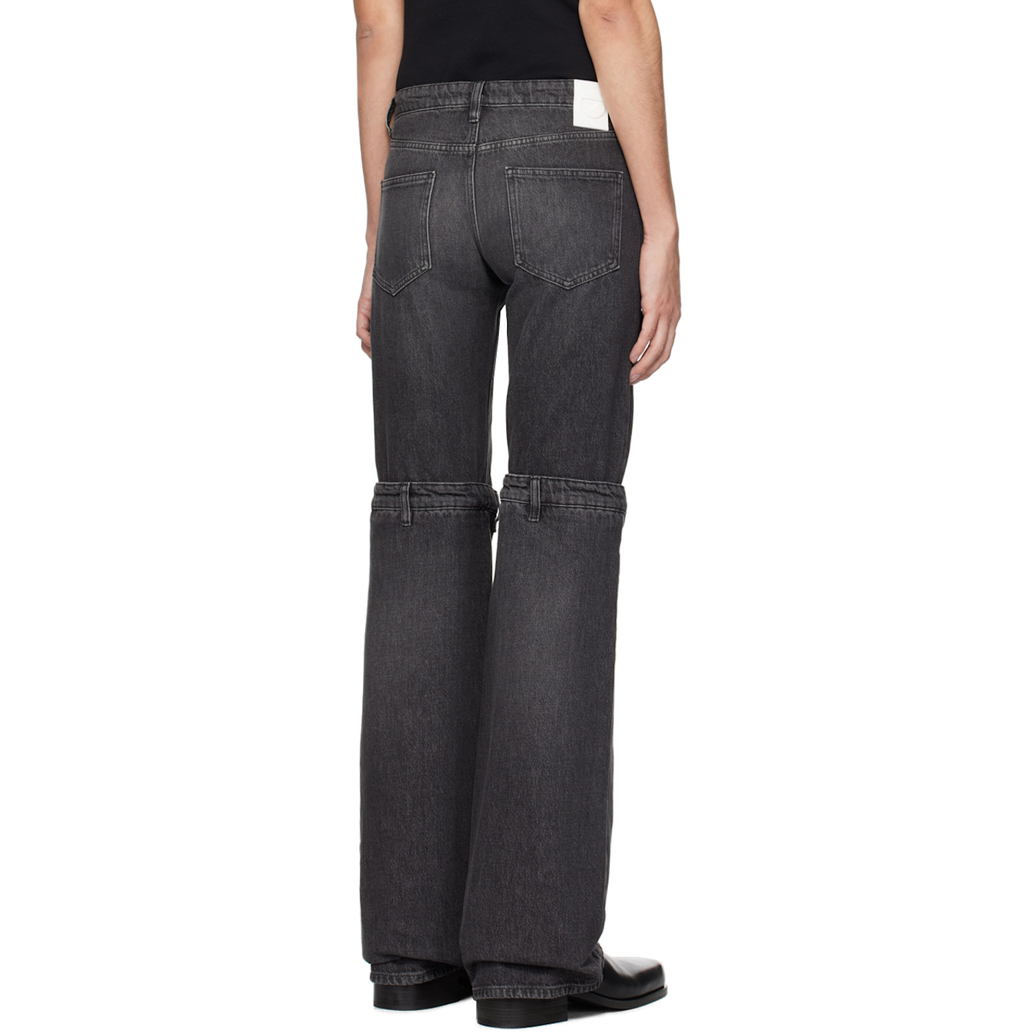  Coperni Black Open Knee Jeans 