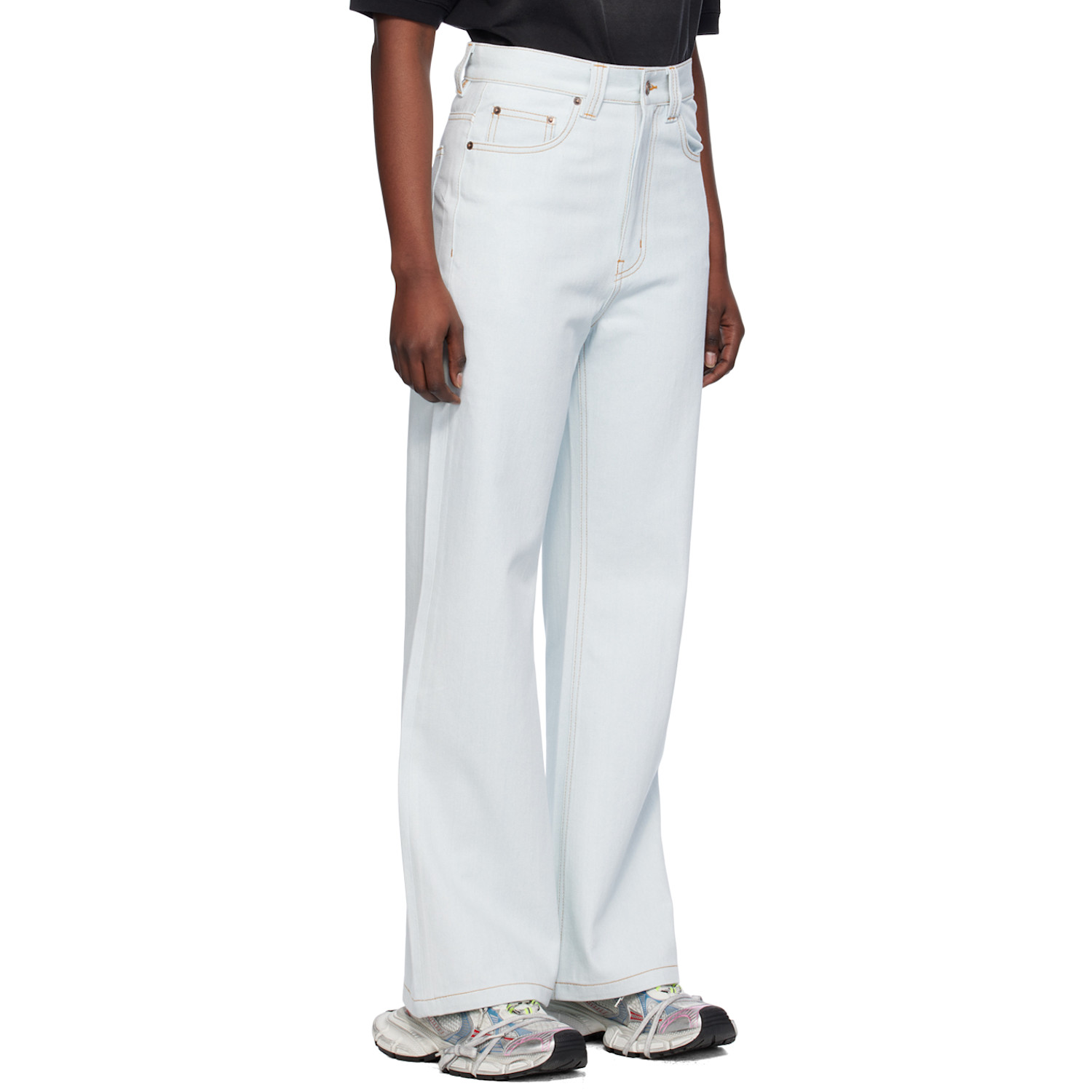 We11done Blue Straight Jeans 