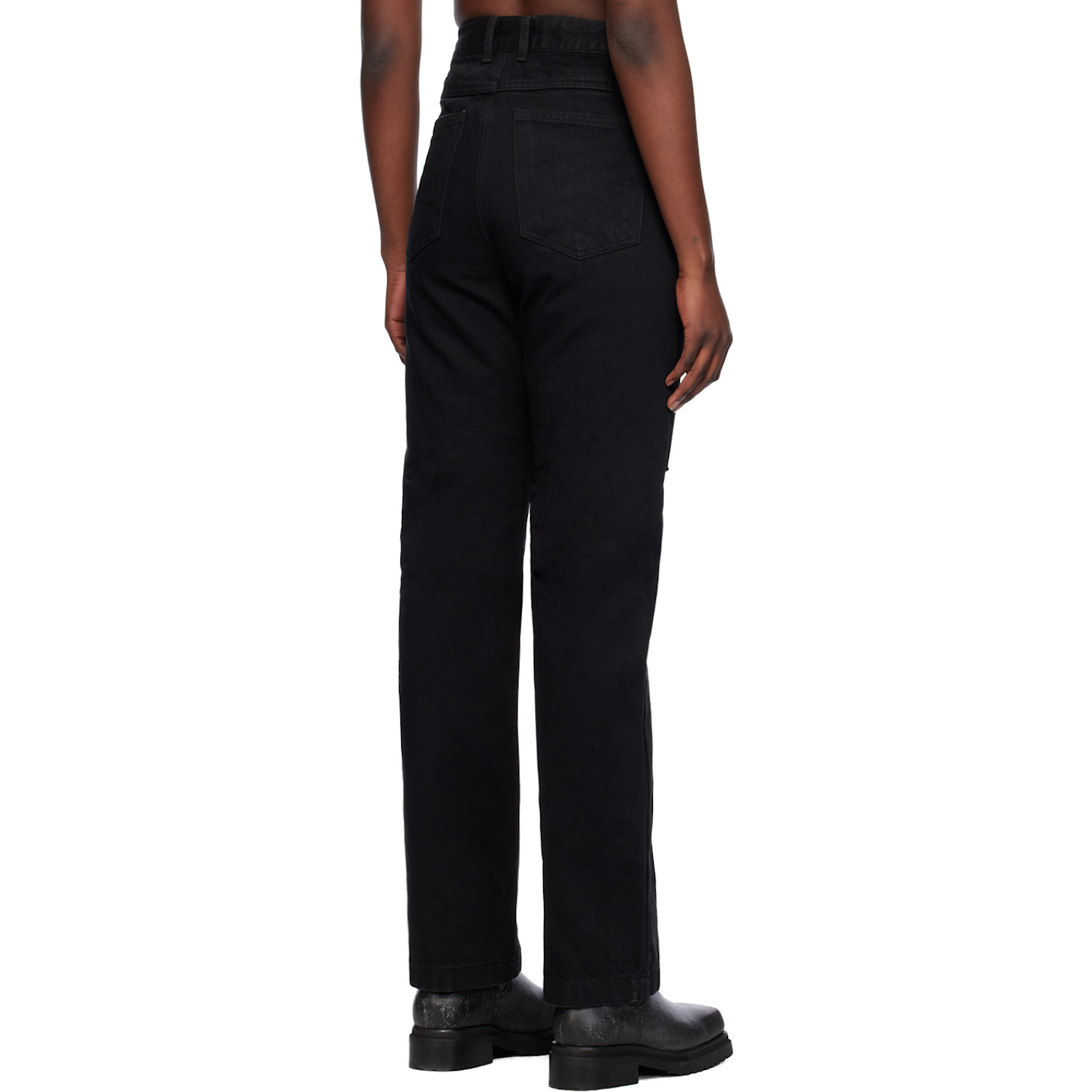  We11done Black Distressed Jeans 