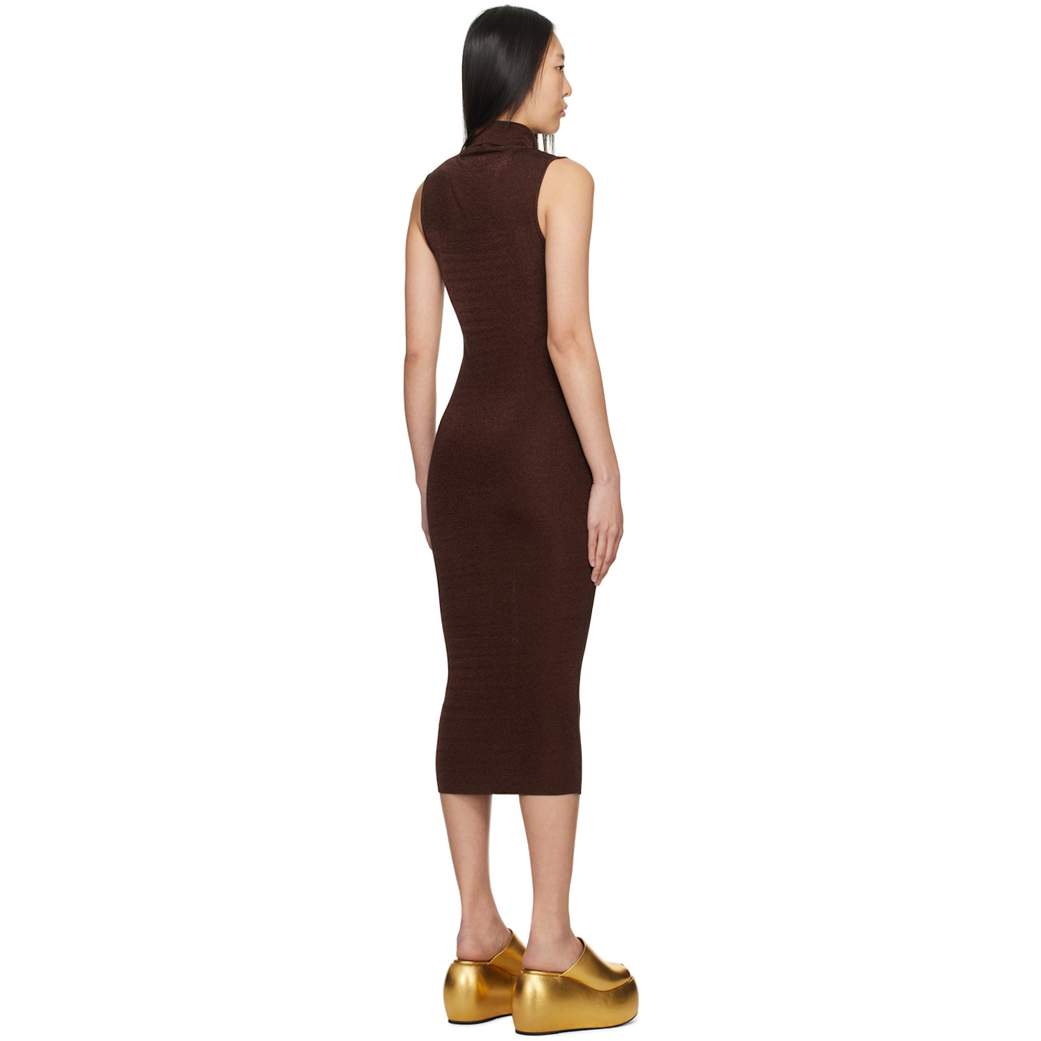  Gauge81 Brown Flora Midi Dress 
