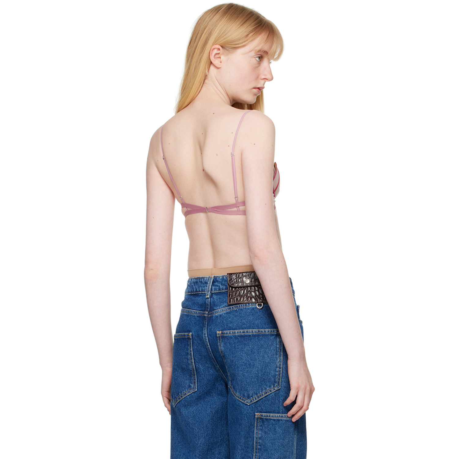  Nensi Dojaka Pink Heartbeat Bra 