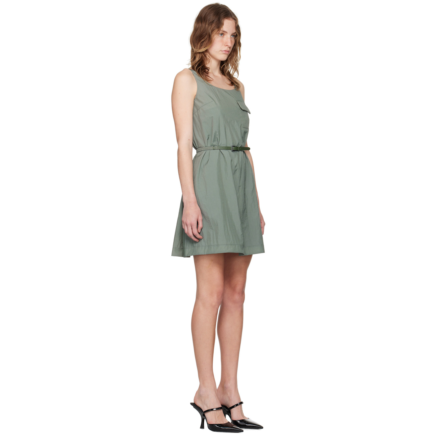  Juun.j Khaki Belted Minidress 