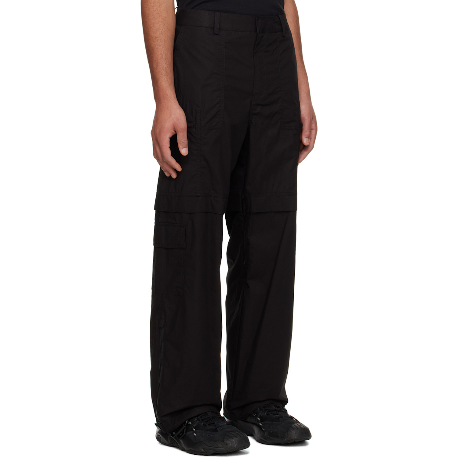  Juun.j Black Vented Cargo Pants 