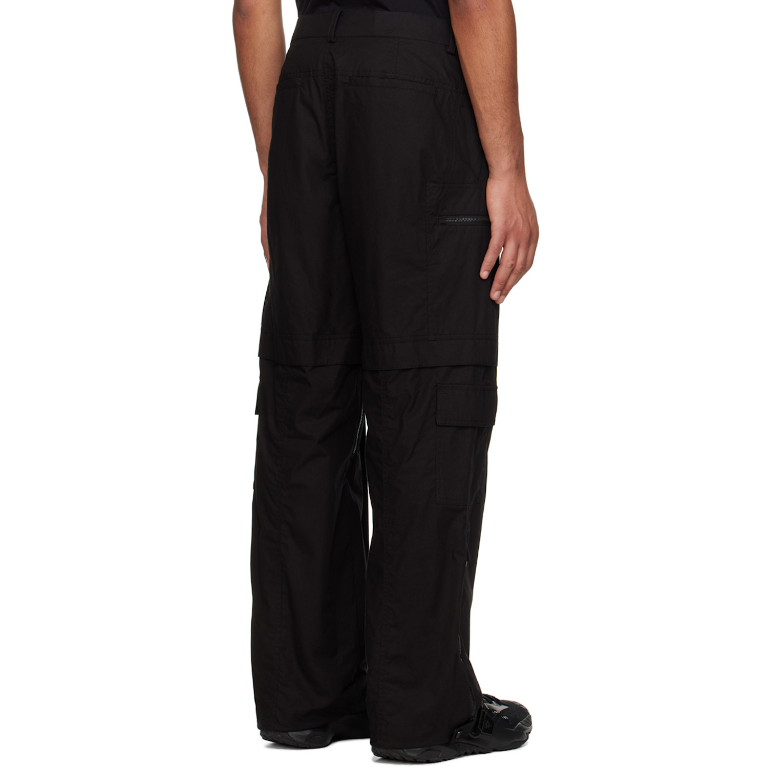  Juun.j Black Vented Cargo Pants 