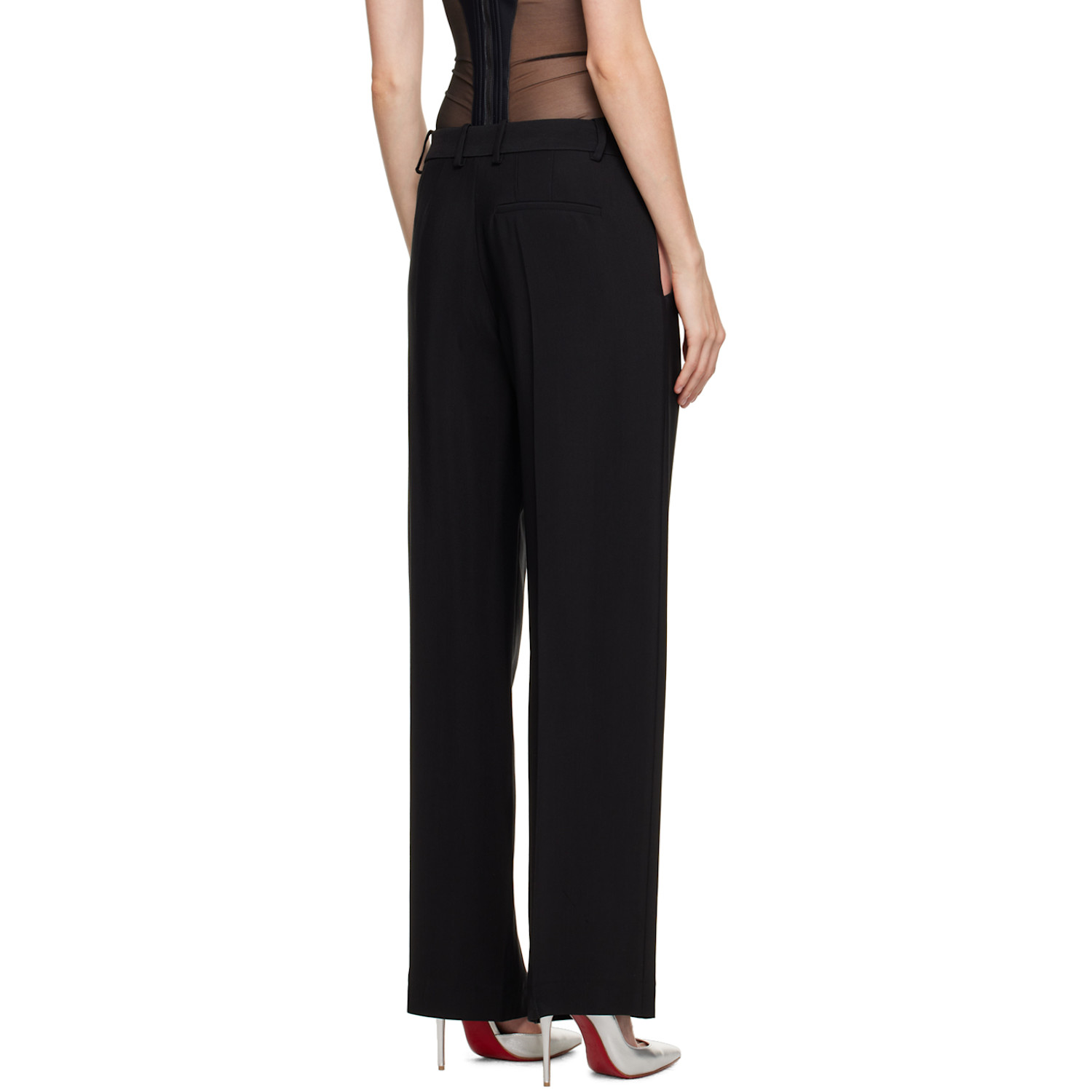  Mugler Black Cutout Trousers 
