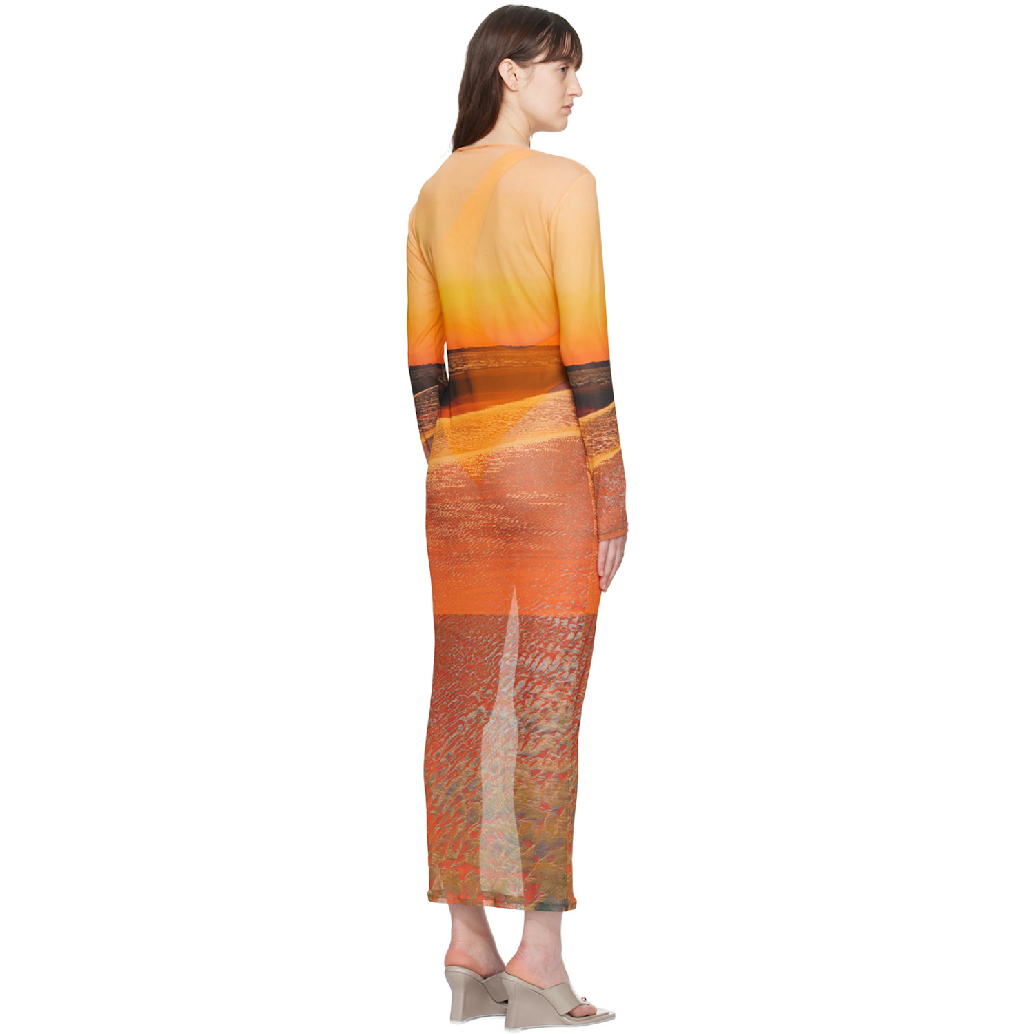  Louisa Ballou Multicolor Sunset Maxi Dress 