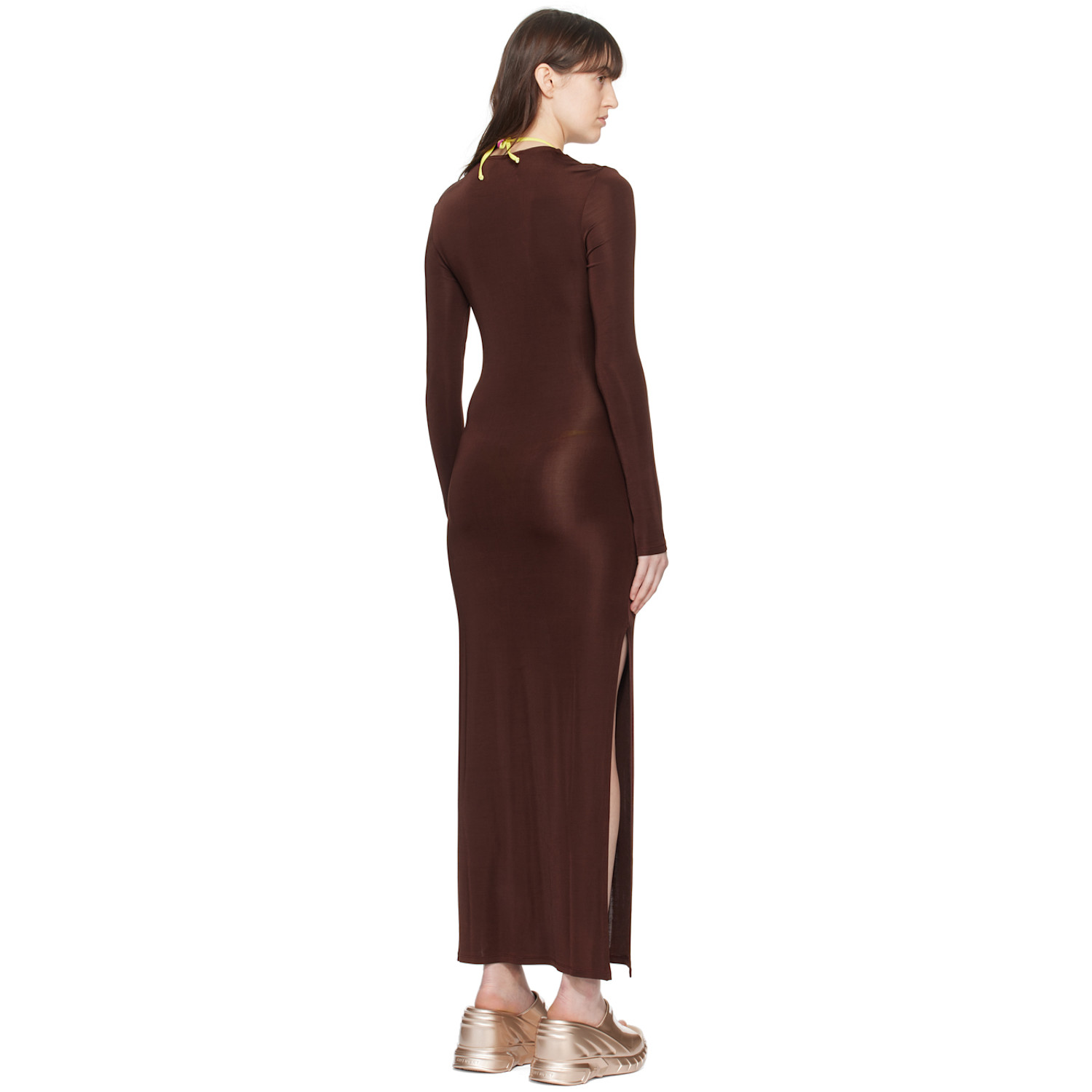  Louisa Ballou Brown Helios Maxi Dress 