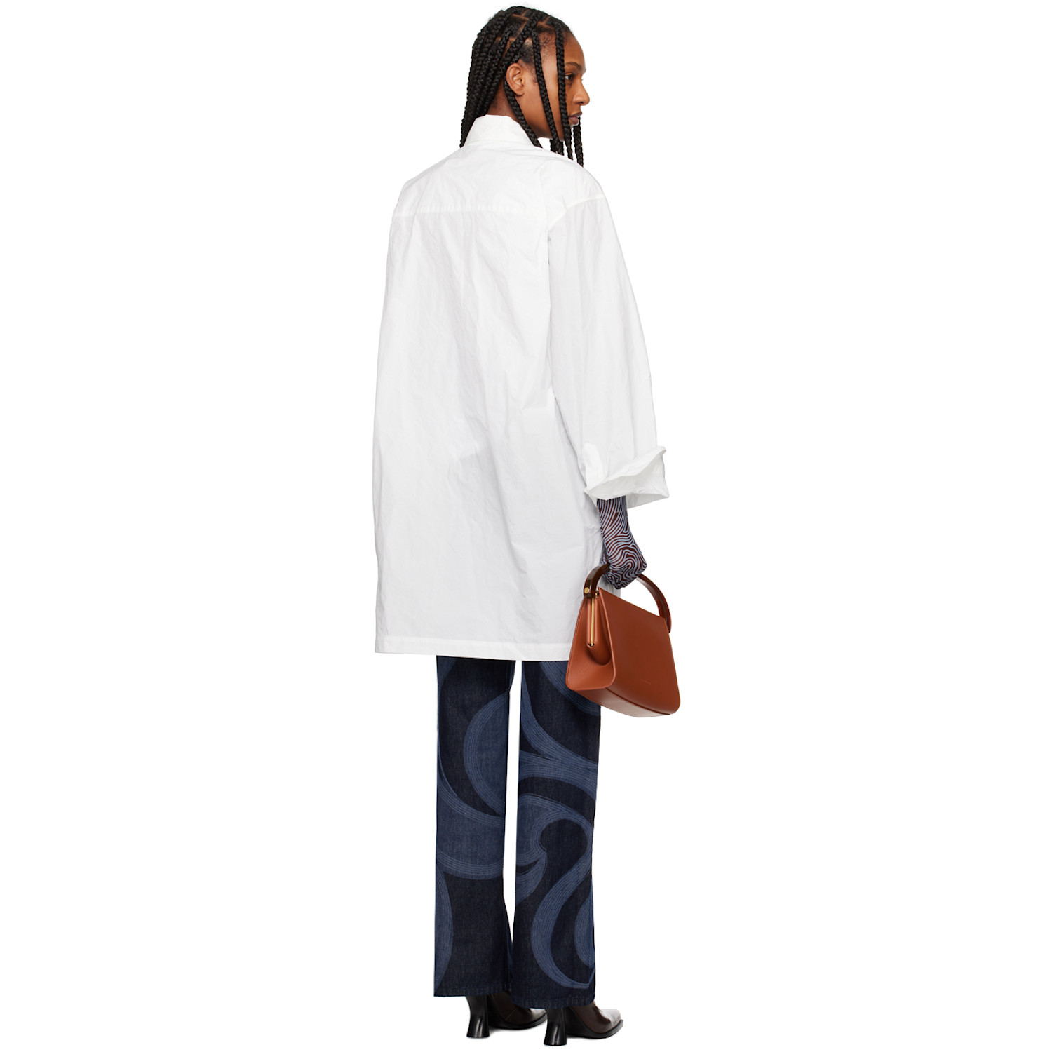  Dries Van Noten White Oversized Midi Dress 
