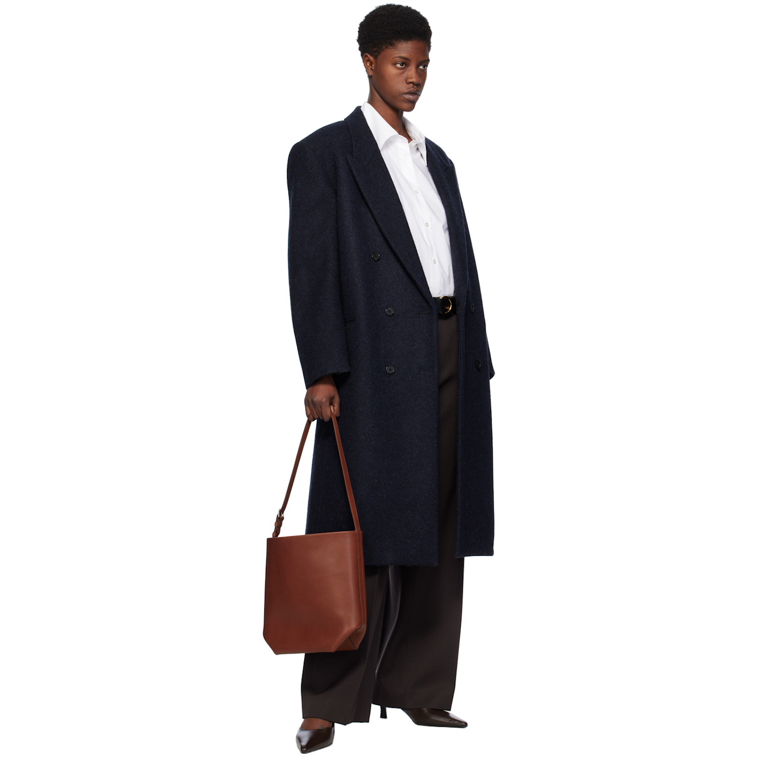  The Row Black Half Moon Belt 