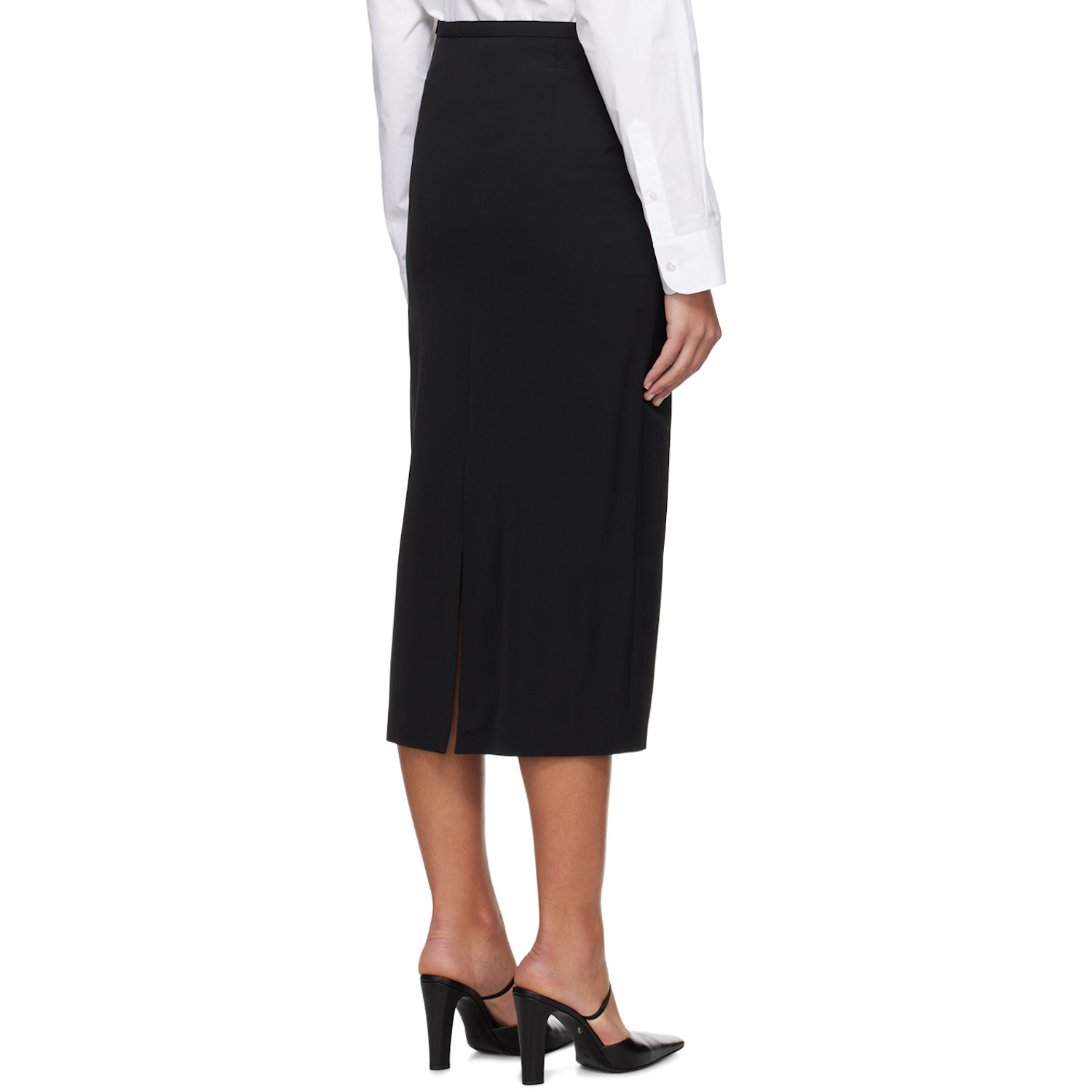  The Row Black Matias Midi Skirt 