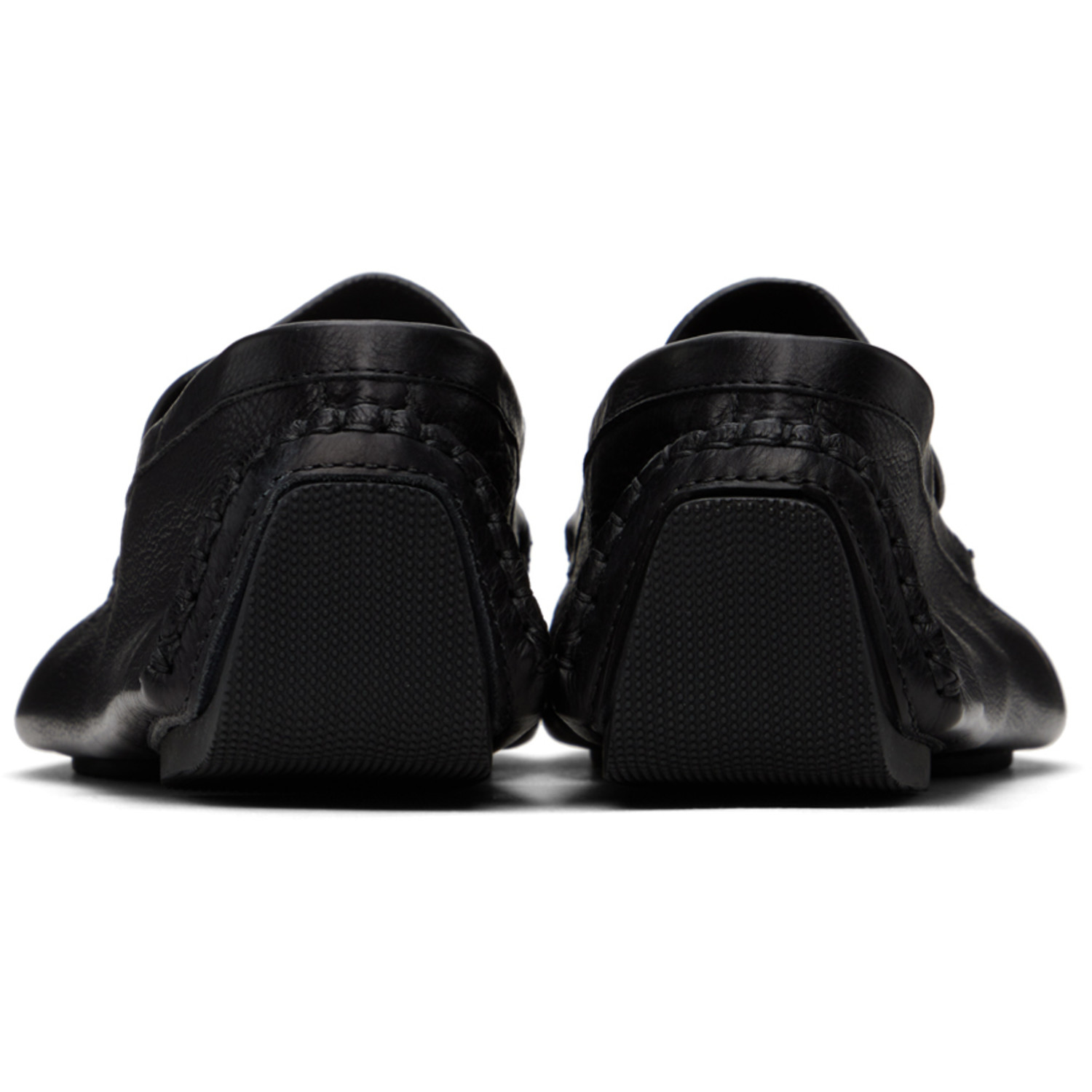 The Row Black Lucca Slip-on Loafers 