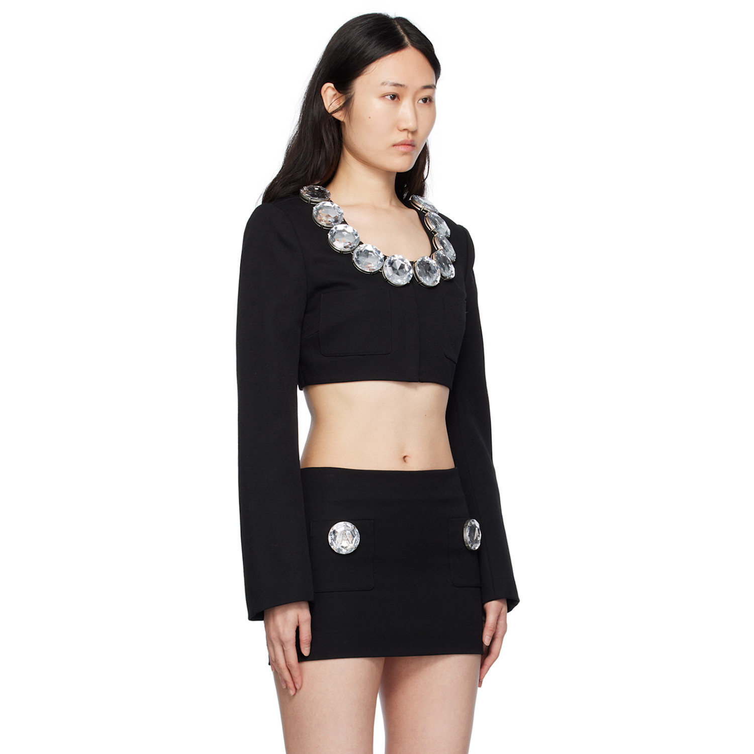  Area Black Jumbo Crystal Blazer 
