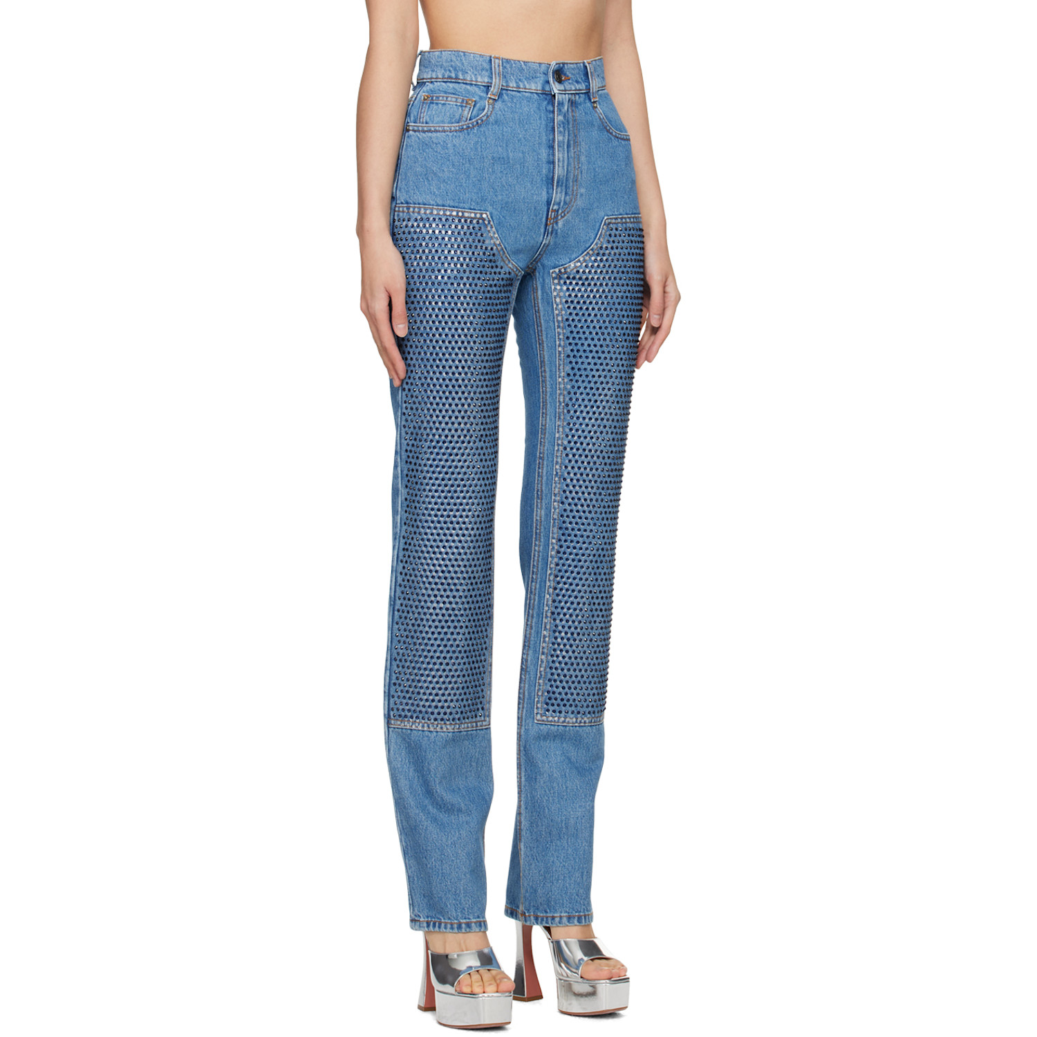  Area Indigo Crystal-cut Jeans 