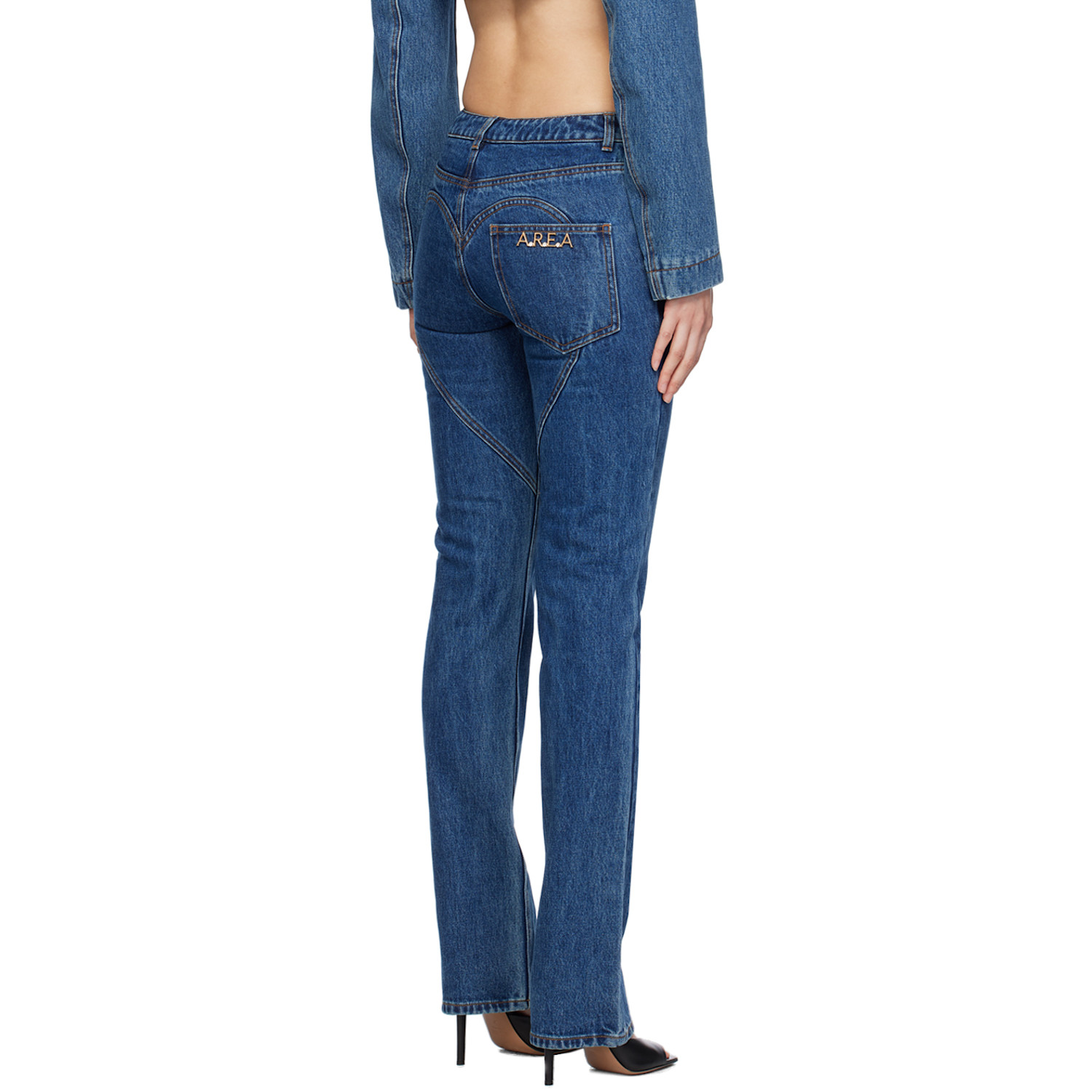  Area Blue Jumbo Crystal Jeans 
