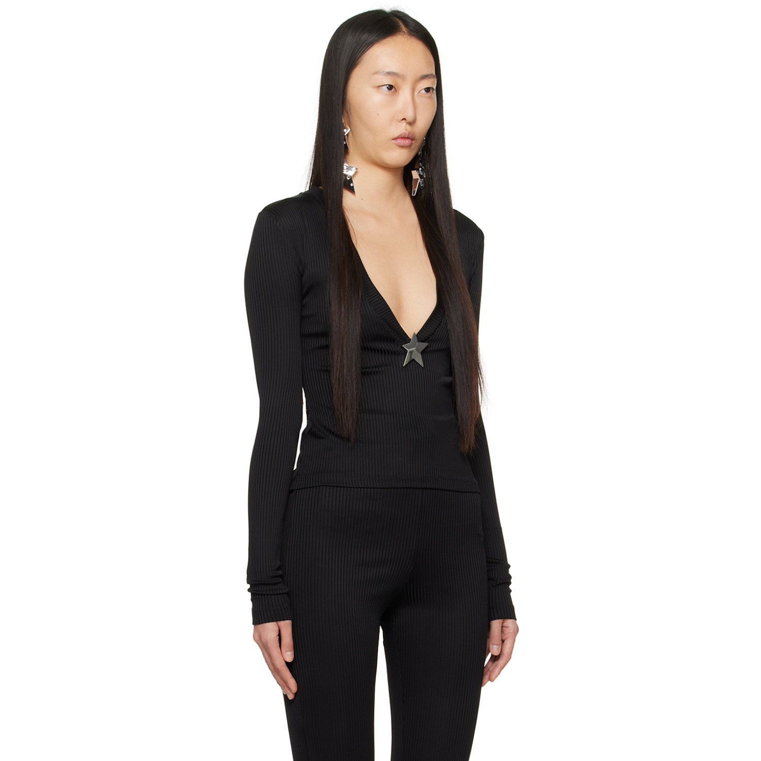  Area Black Star Stud Top 