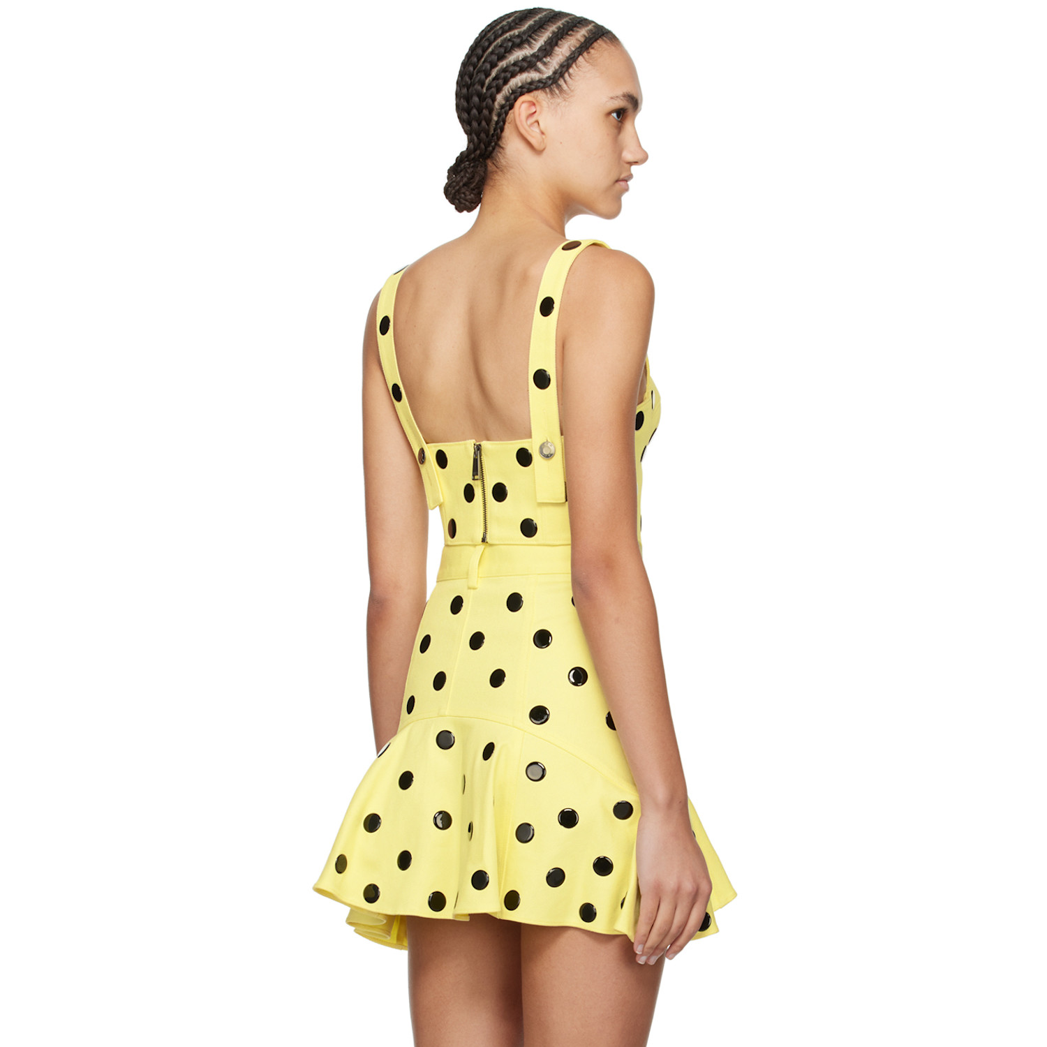 Area Yellow Polka Dot Top 