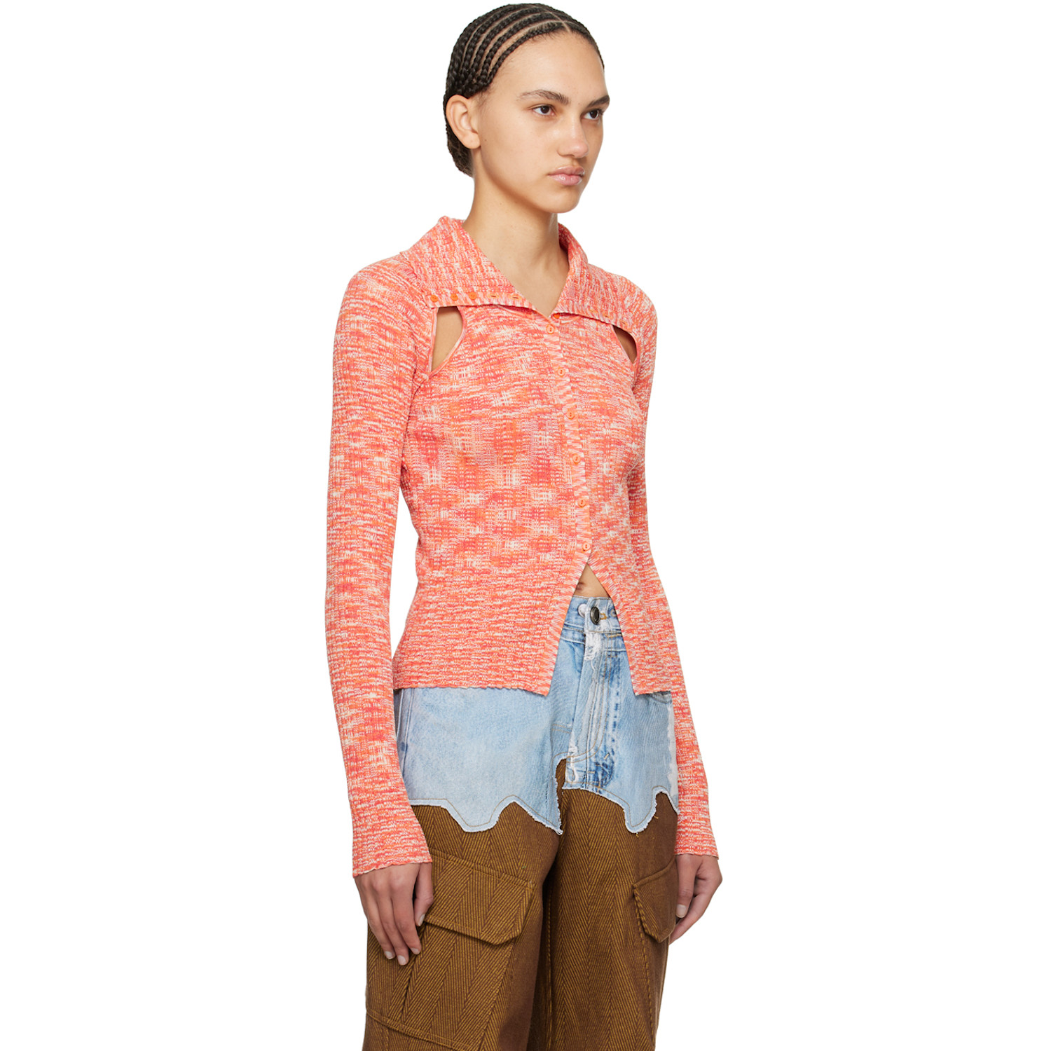  Andersson Bell Orange Rozy Cardigan 