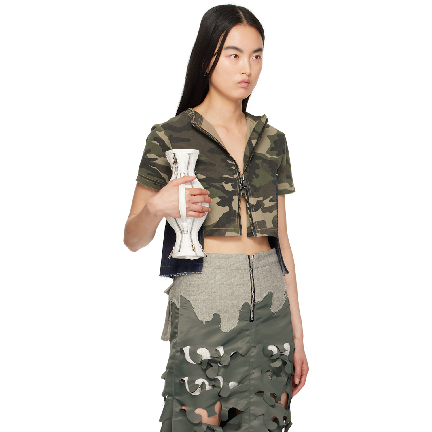  Andersson Bell Khaki & Indigo Camouflage Denim T-shirt 