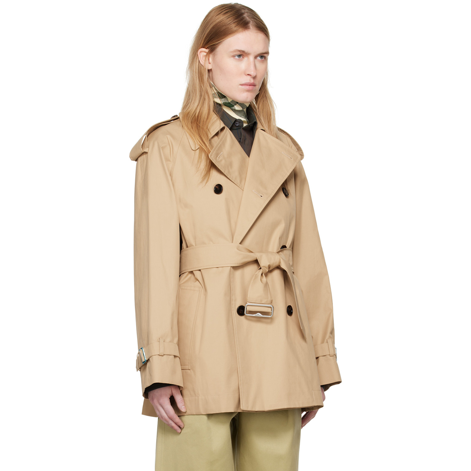  Burberry Beige Double-breasted Jacket 