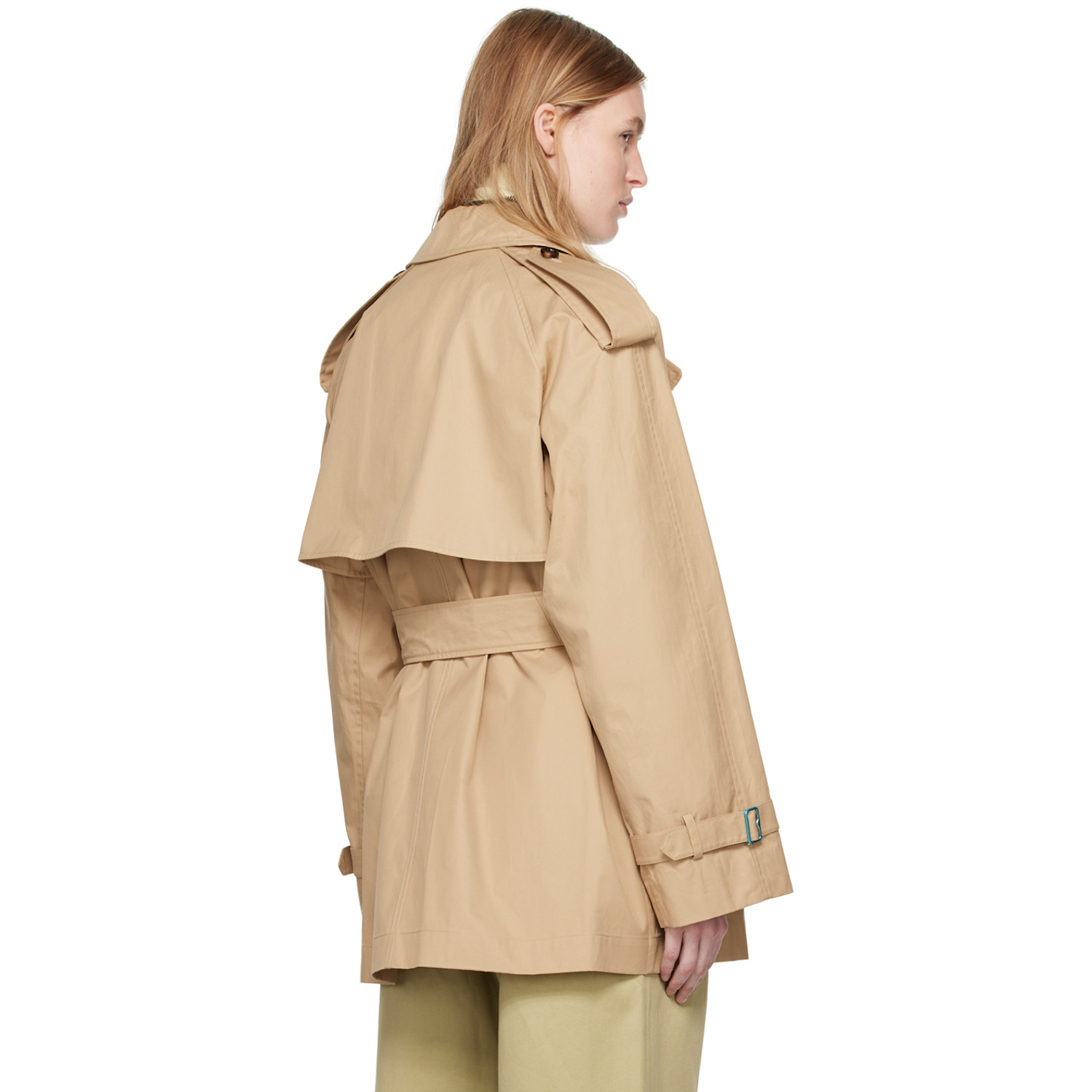  Burberry Beige Double-breasted Jacket 