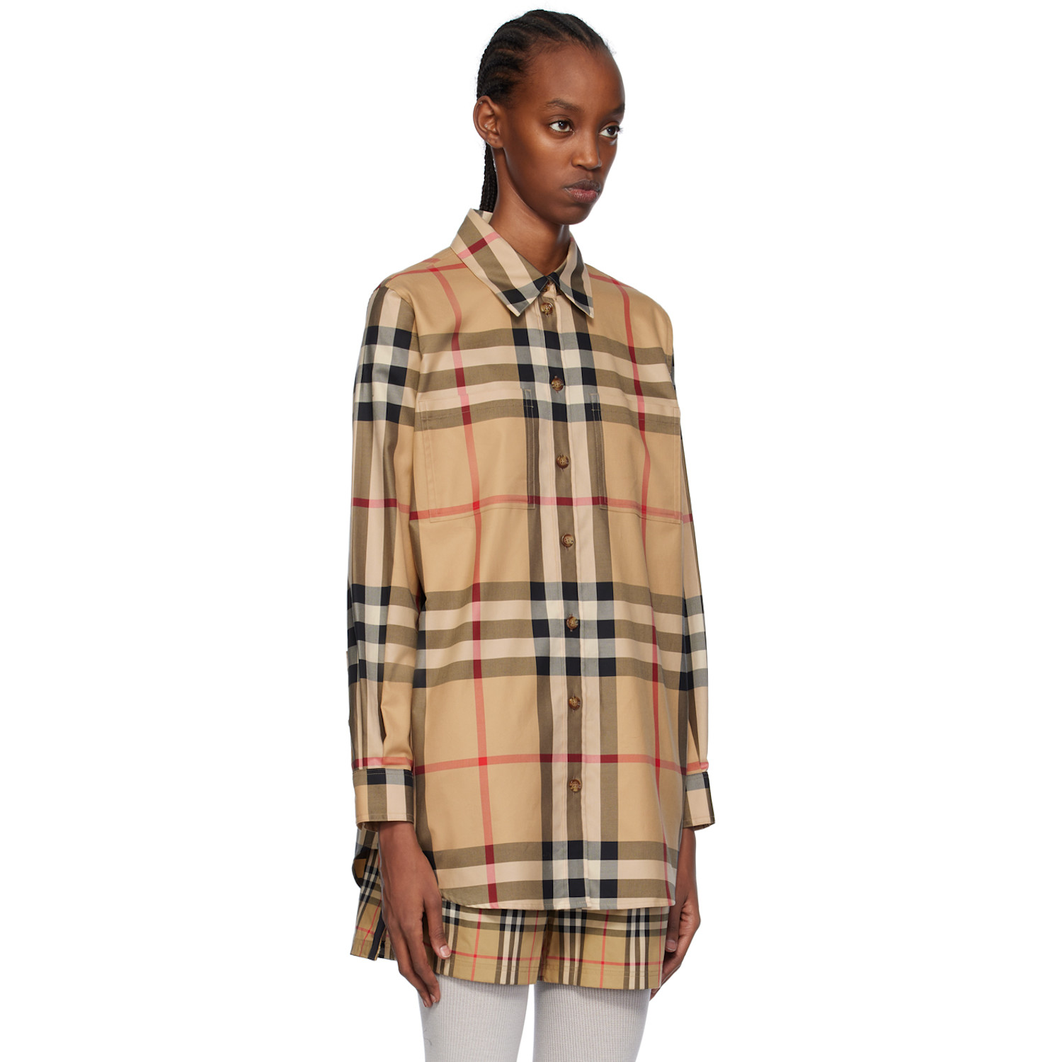  Burberry Beige Check Shirt 