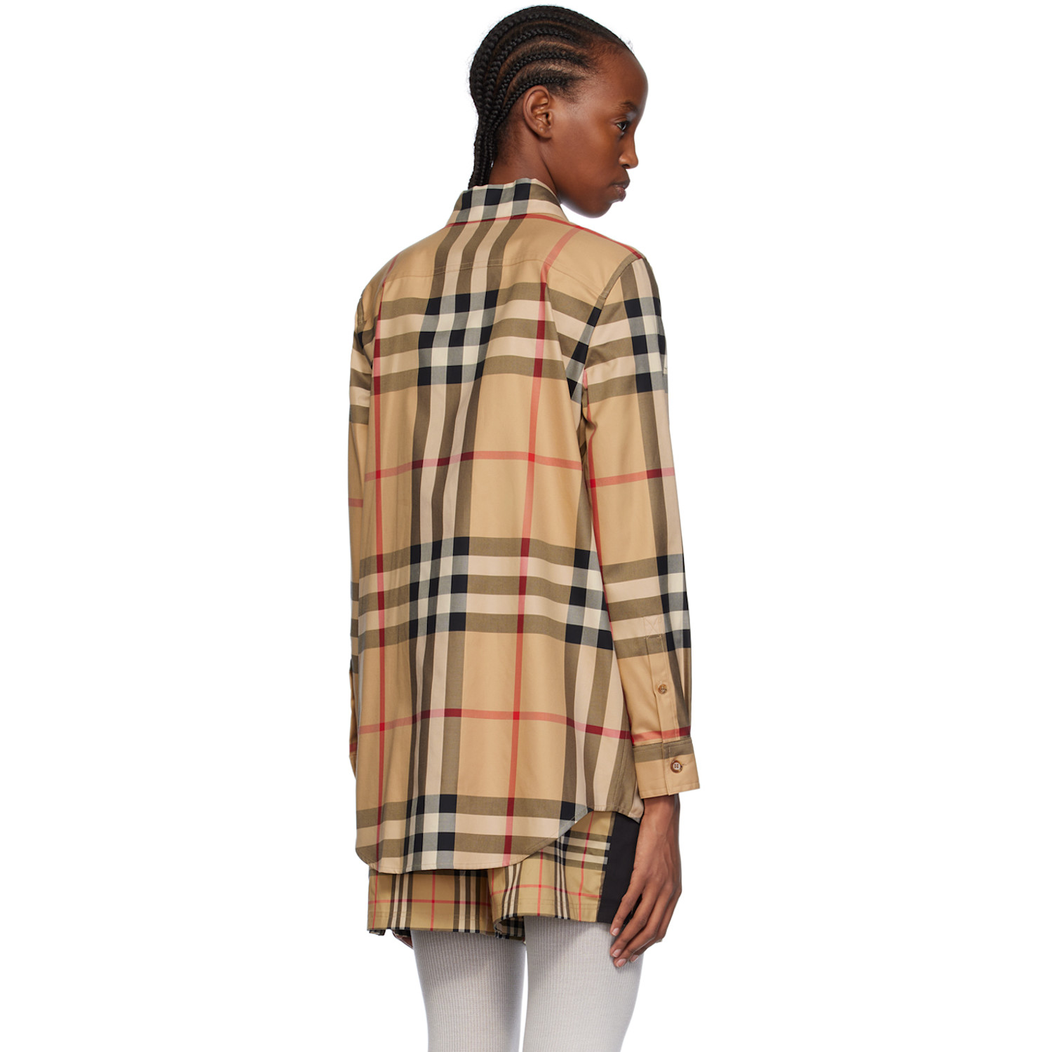  Burberry Beige Check Shirt 