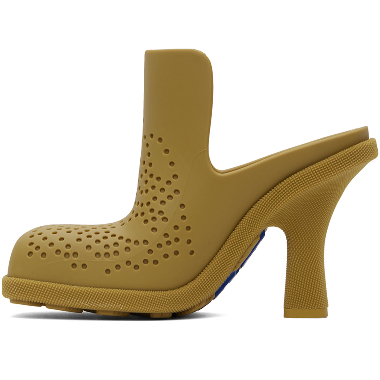  Burberry Yellow Rubber Highland Mules 
