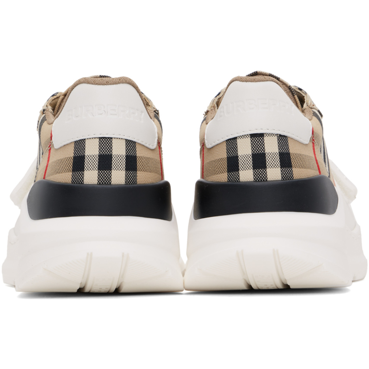  Burberry Beige Check Sneakers 