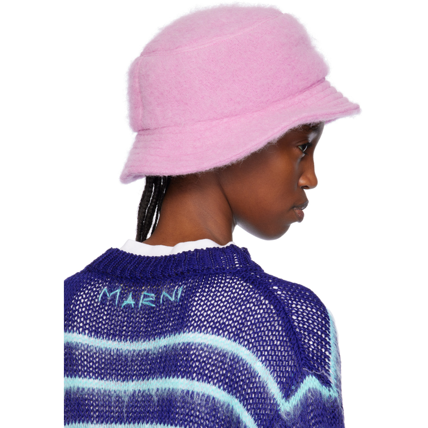  Marni Ssense Exclusive Pink Furry Bucket Hat 