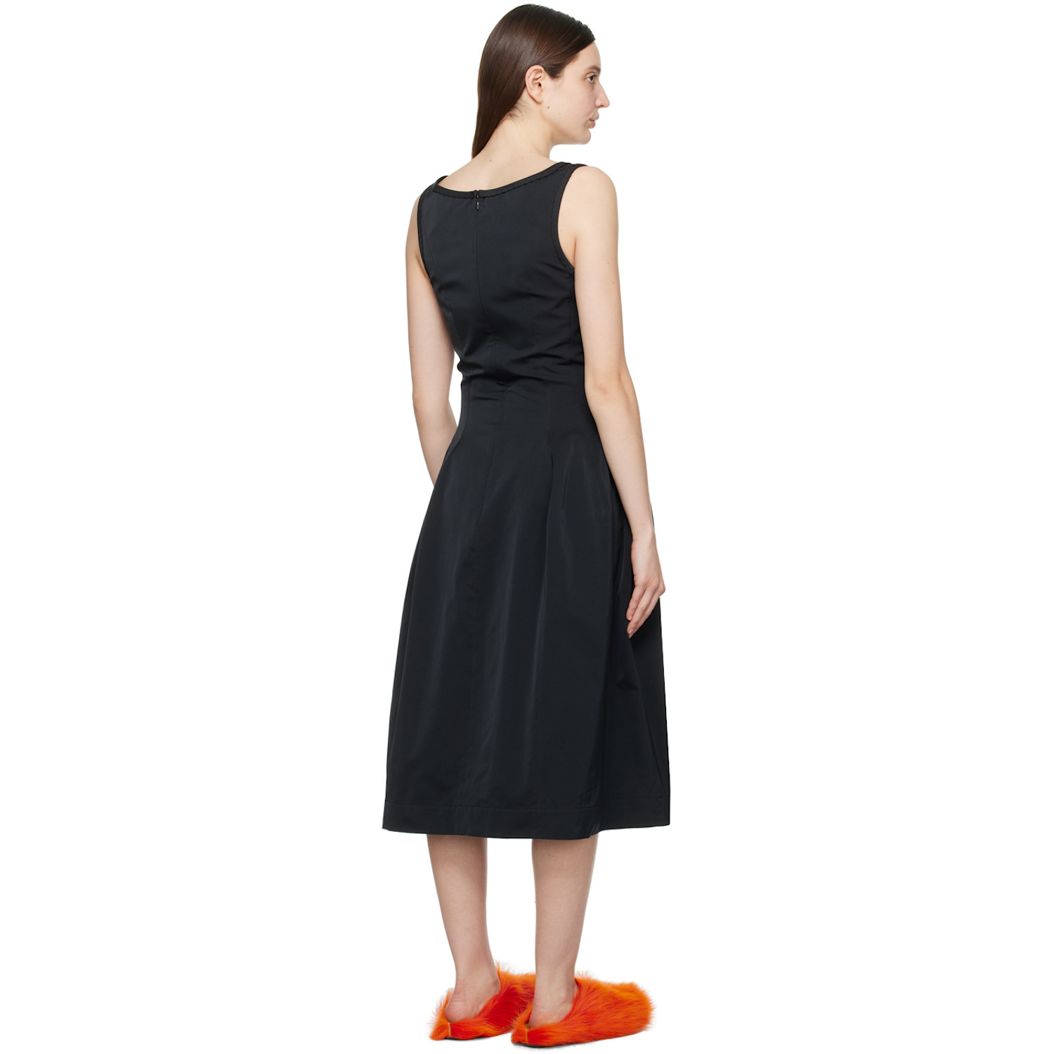  Marni Black Scoop Neck Midi Dress 