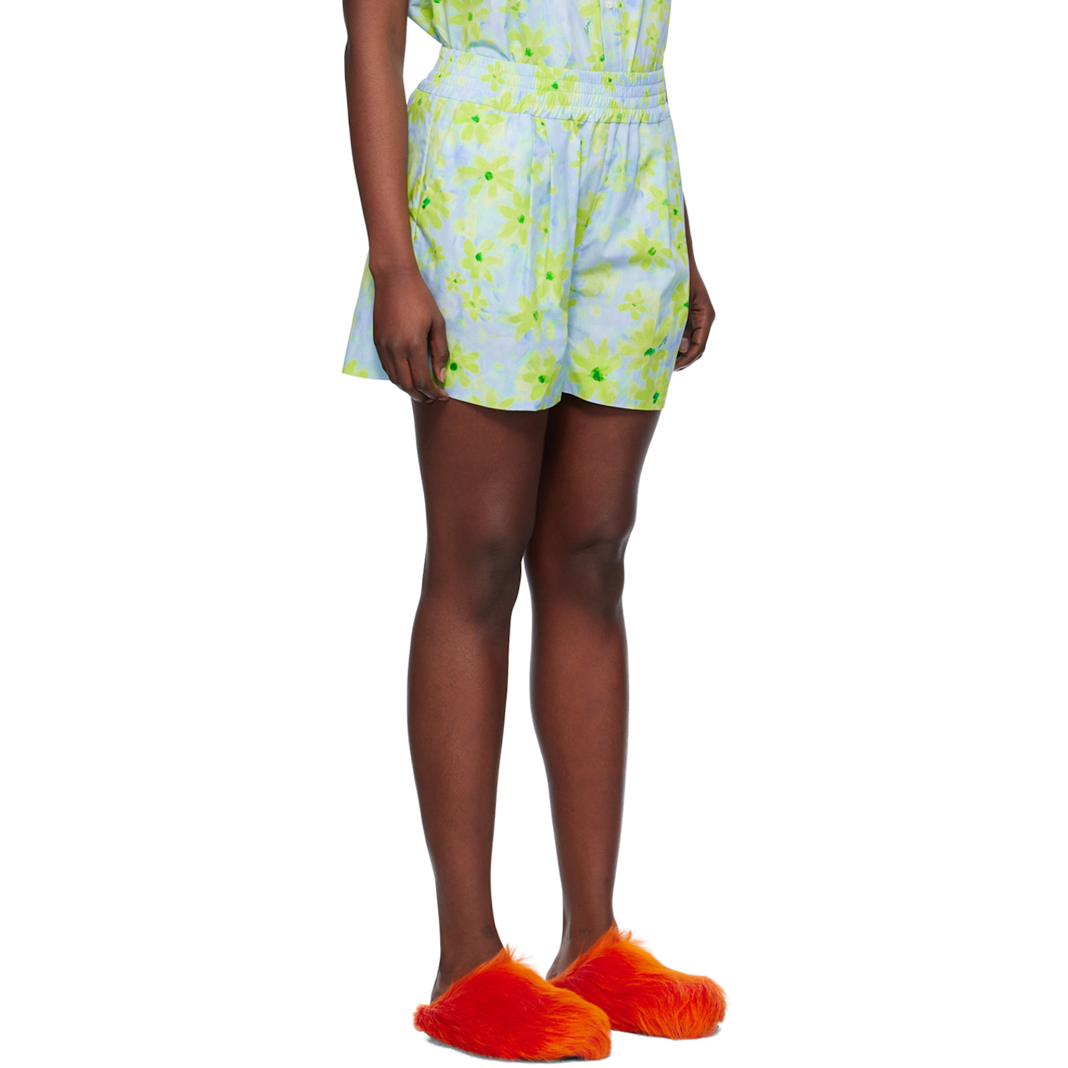  Marni Blue & Green Parade Shorts 