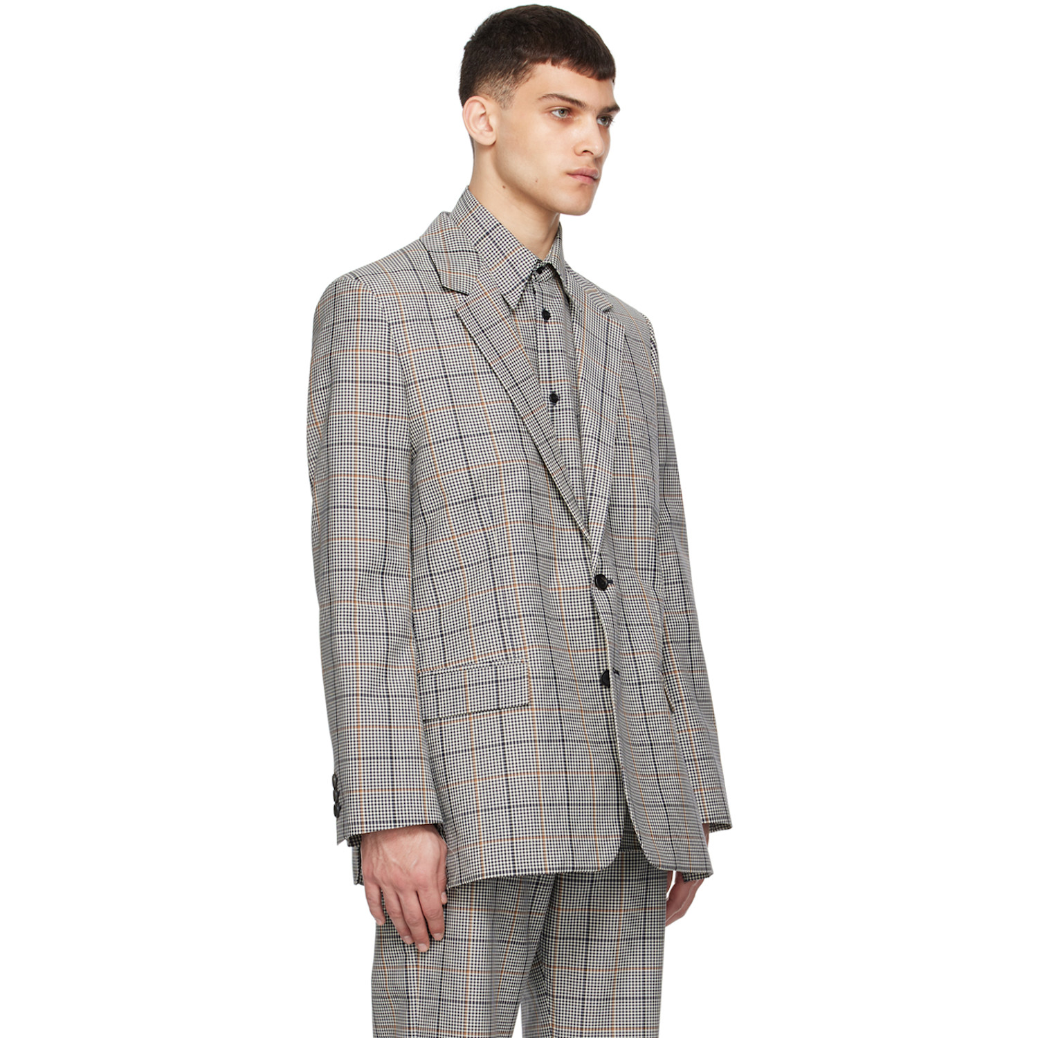  Marni Gray Check Blazer 