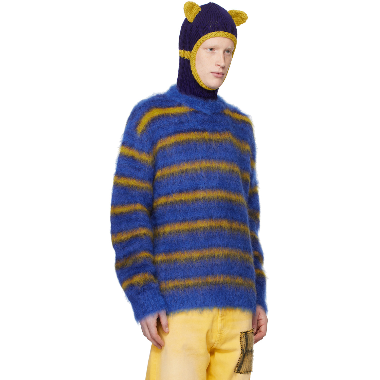  Marni Blue & Yellow Striped Sweater 