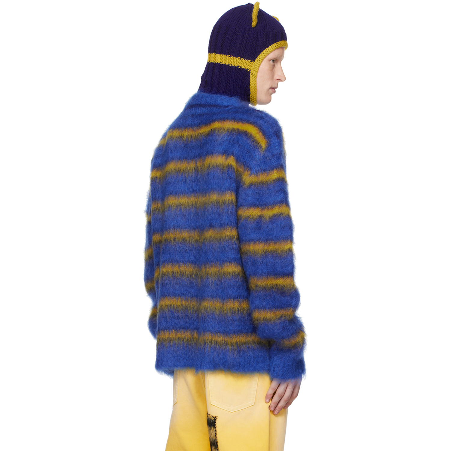  Marni Blue & Yellow Striped Sweater 