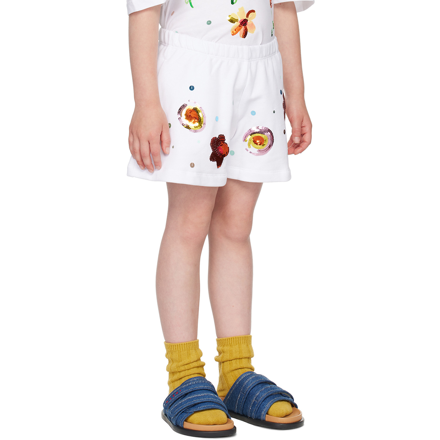  Marni Kids White Sunny Day Shorts 